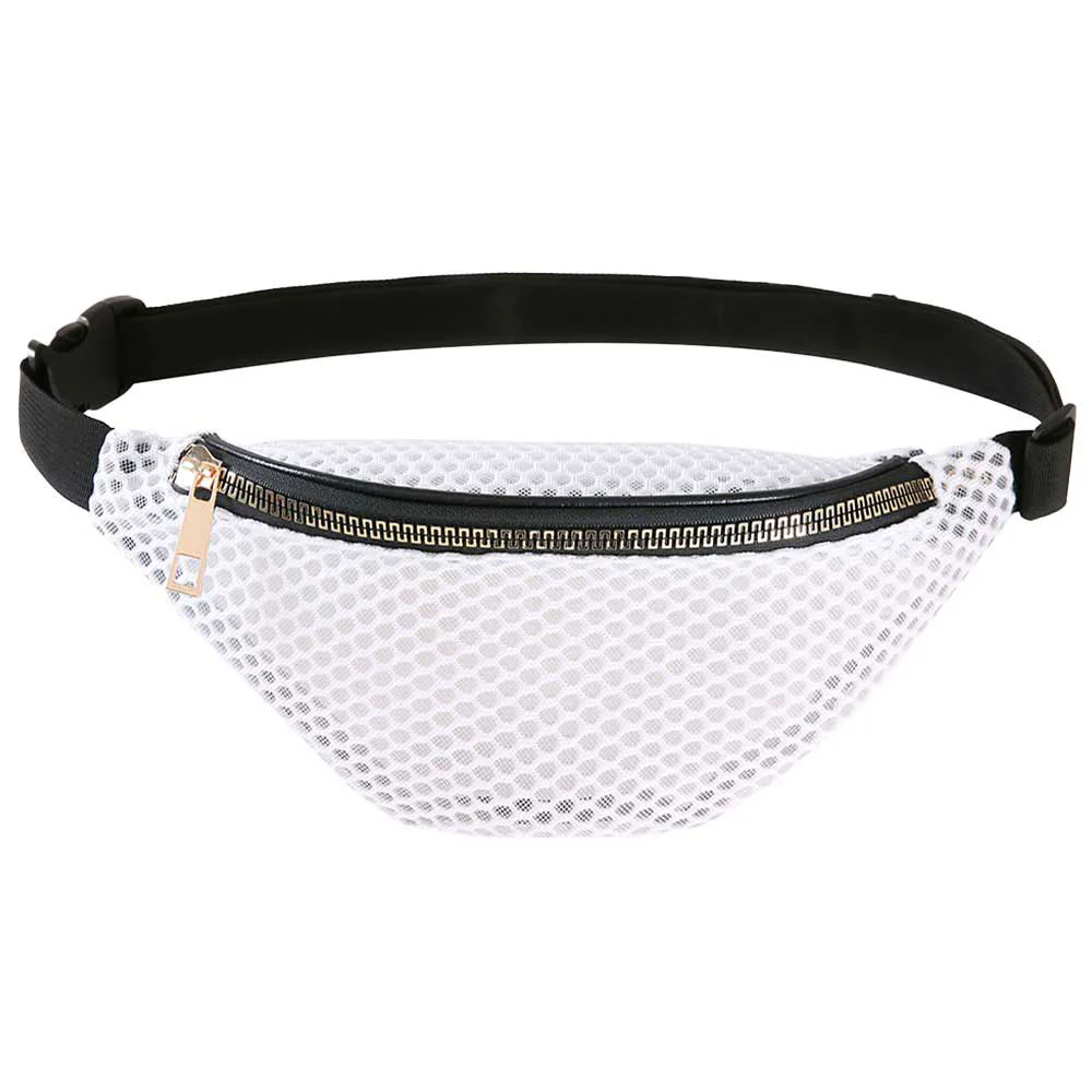 Vibrant Orange Mesh Waist Bag