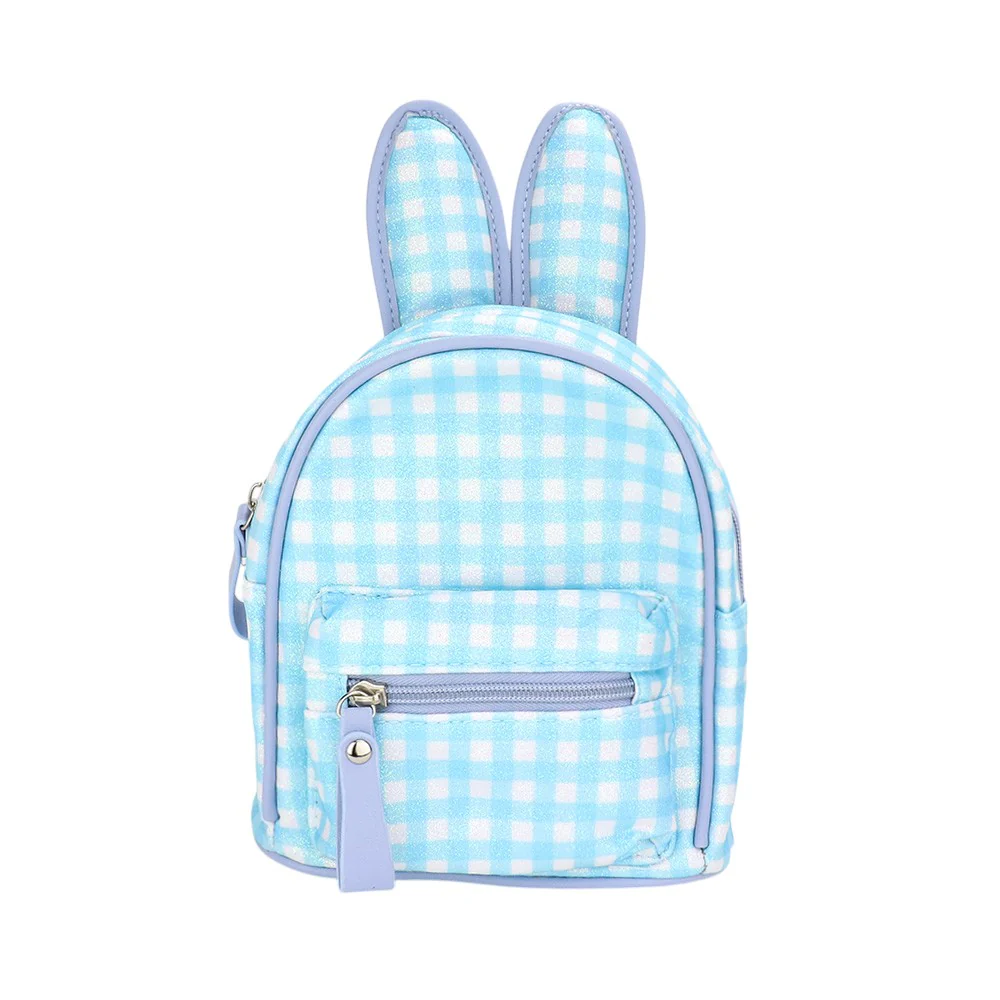 Charming Pink Plaid Bunny Backpack