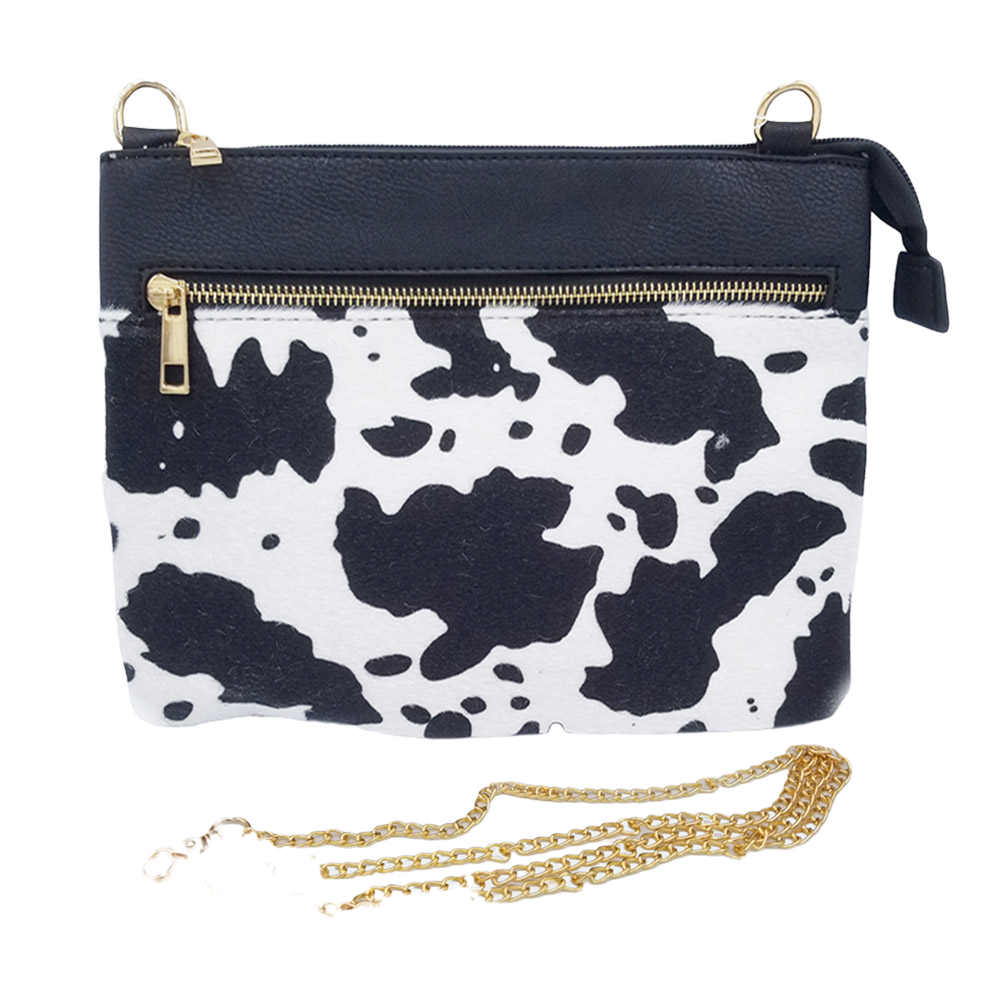 Elegant Black Textured Crossbody Bag
