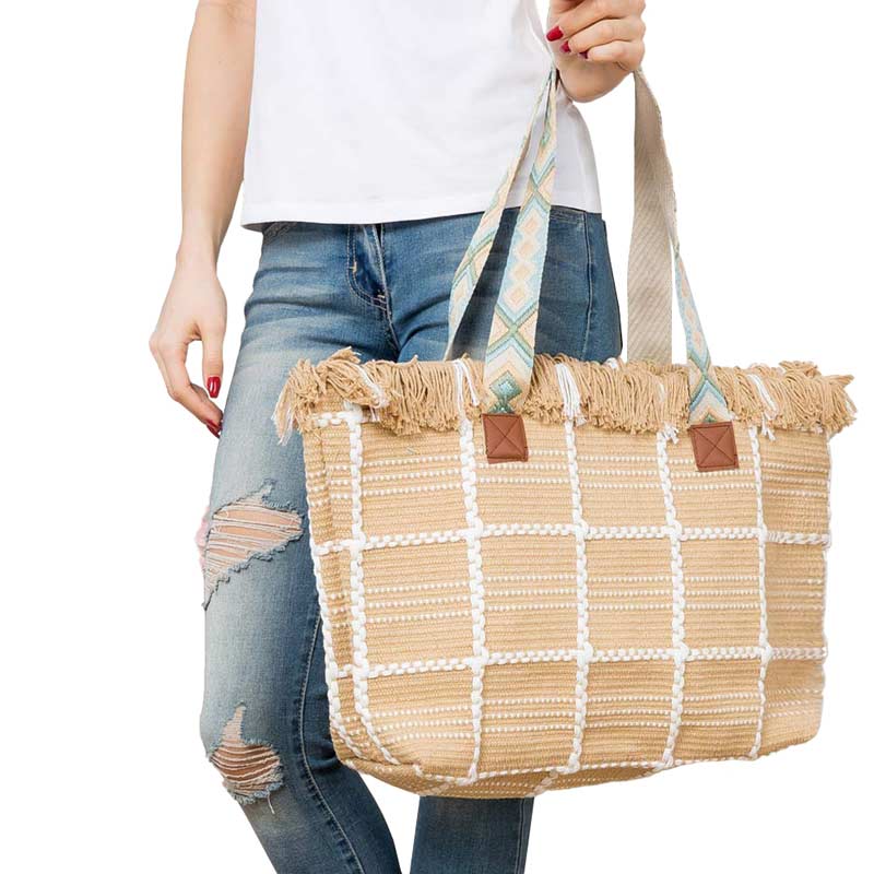 Versatile Chic Checkerboard Tote Bag