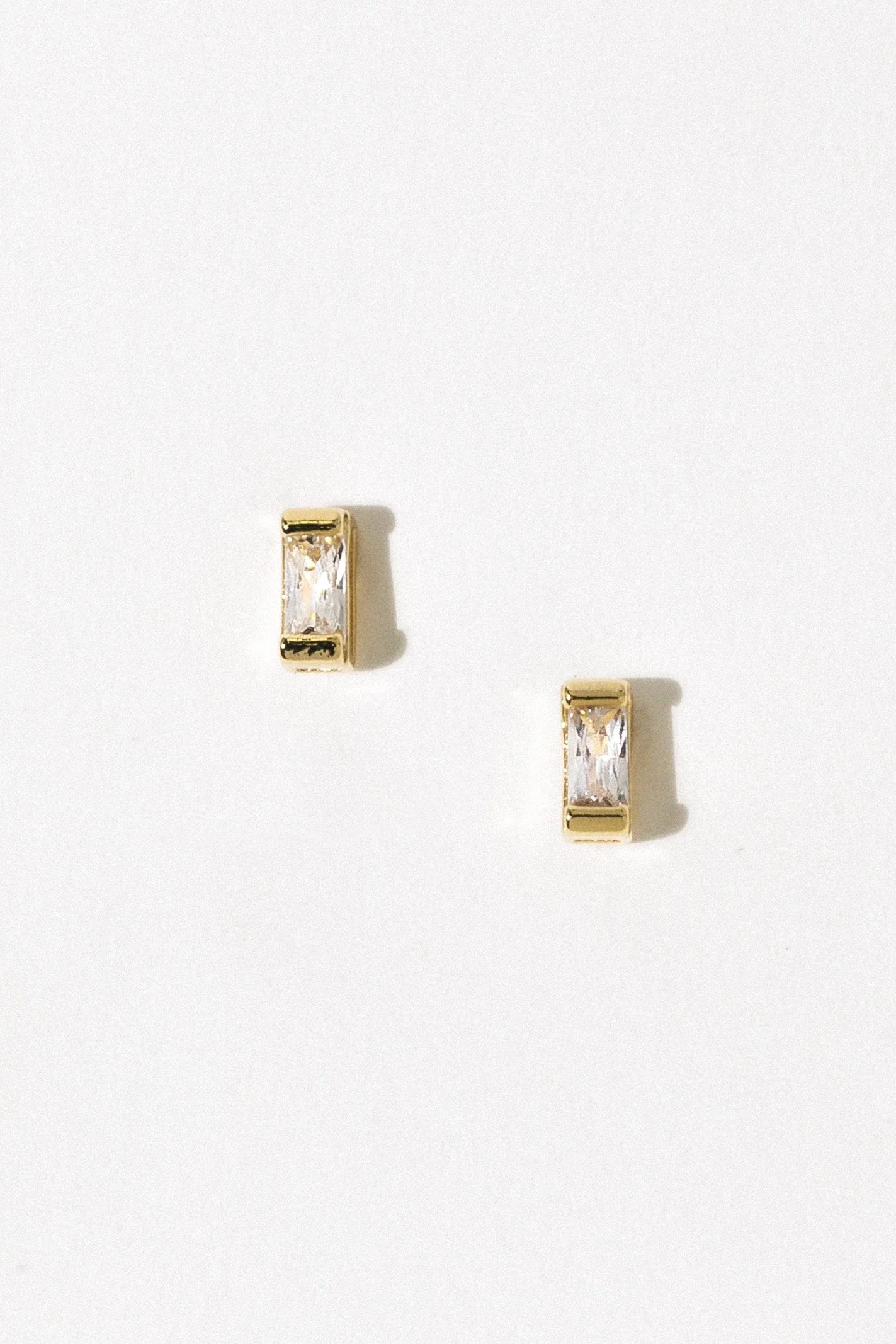 Elegant Rectangle Crystal Stud Earrings
