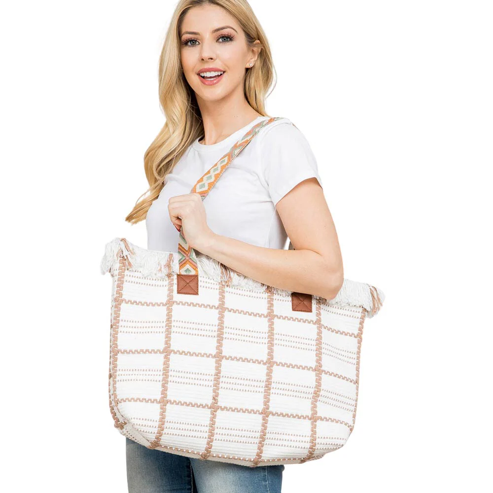 Versatile Chic Checkerboard Tote Bag