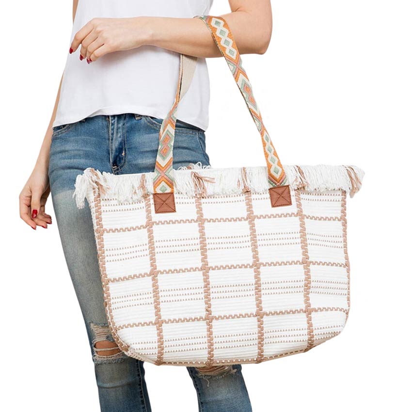 Versatile Chic Checkerboard Tote Bag