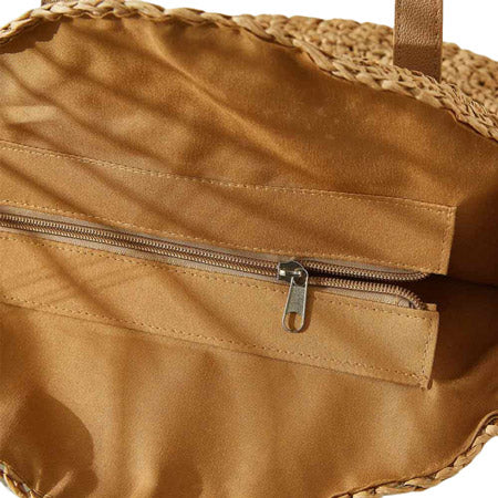 Chic Straw Smile Tote