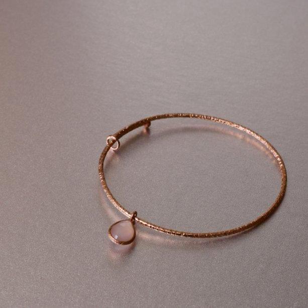 Elegant Rose Quartz Trio Ring