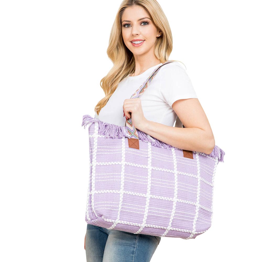 Versatile Chic Checkerboard Tote Bag
