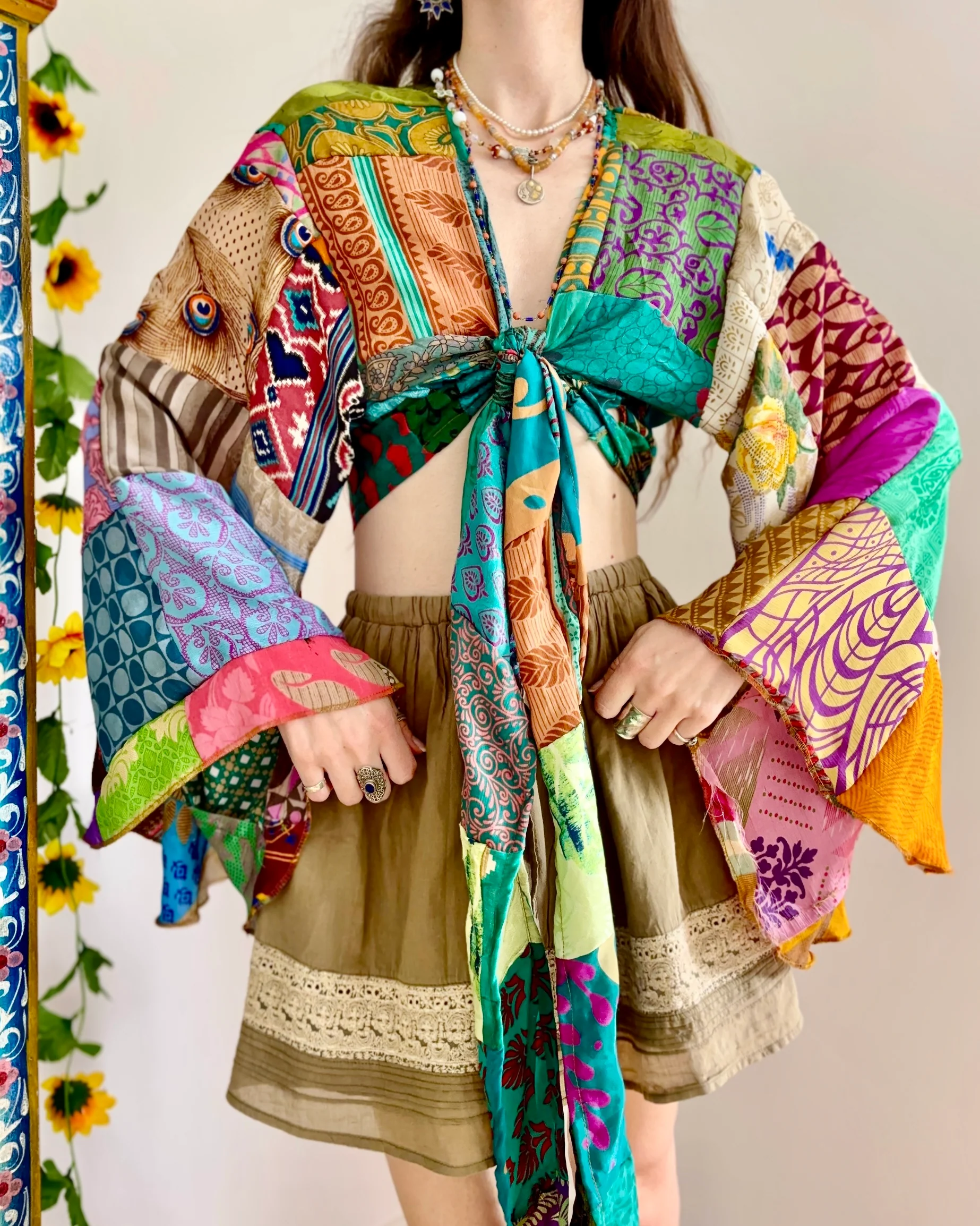 Colorful Bohemian Patchwork Blouse
