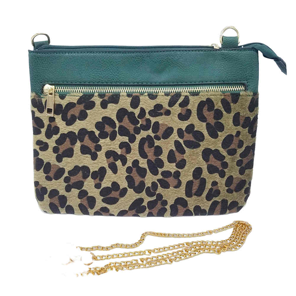 Elegant Black Textured Crossbody Bag