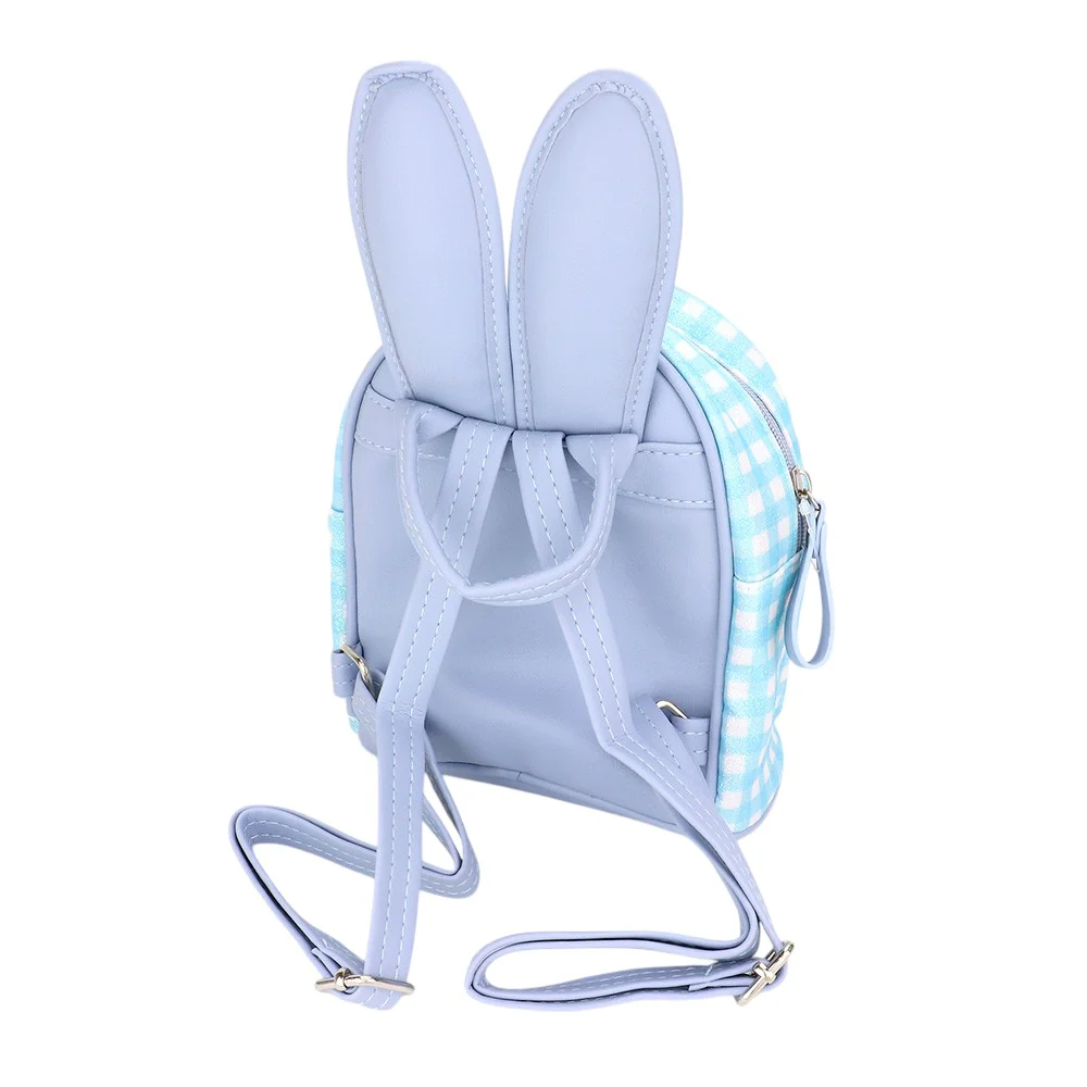 Charming Pink Plaid Bunny Backpack