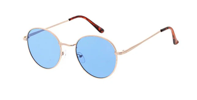 Classic Blue Round Sunglasses