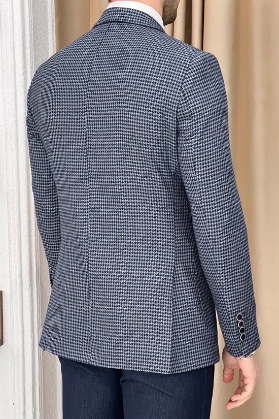 Classic Houndstooth Men'S Blazer