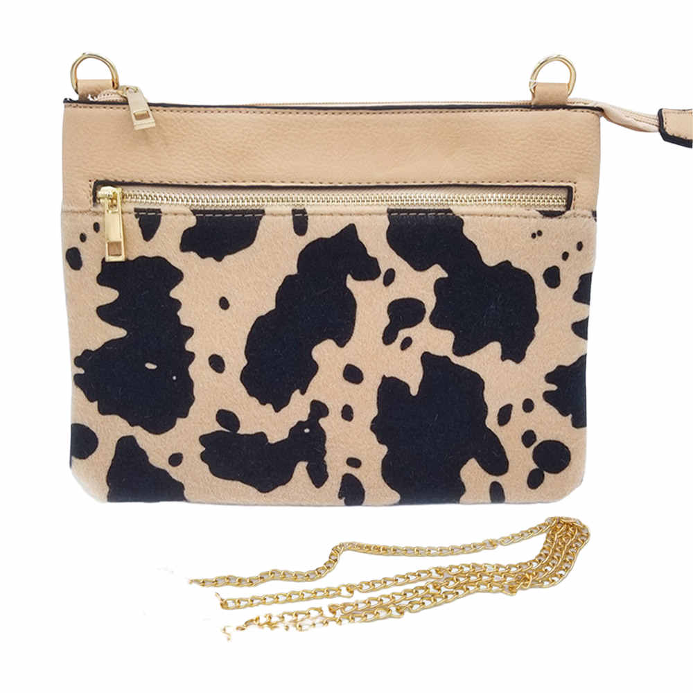Elegant Black Textured Crossbody Bag