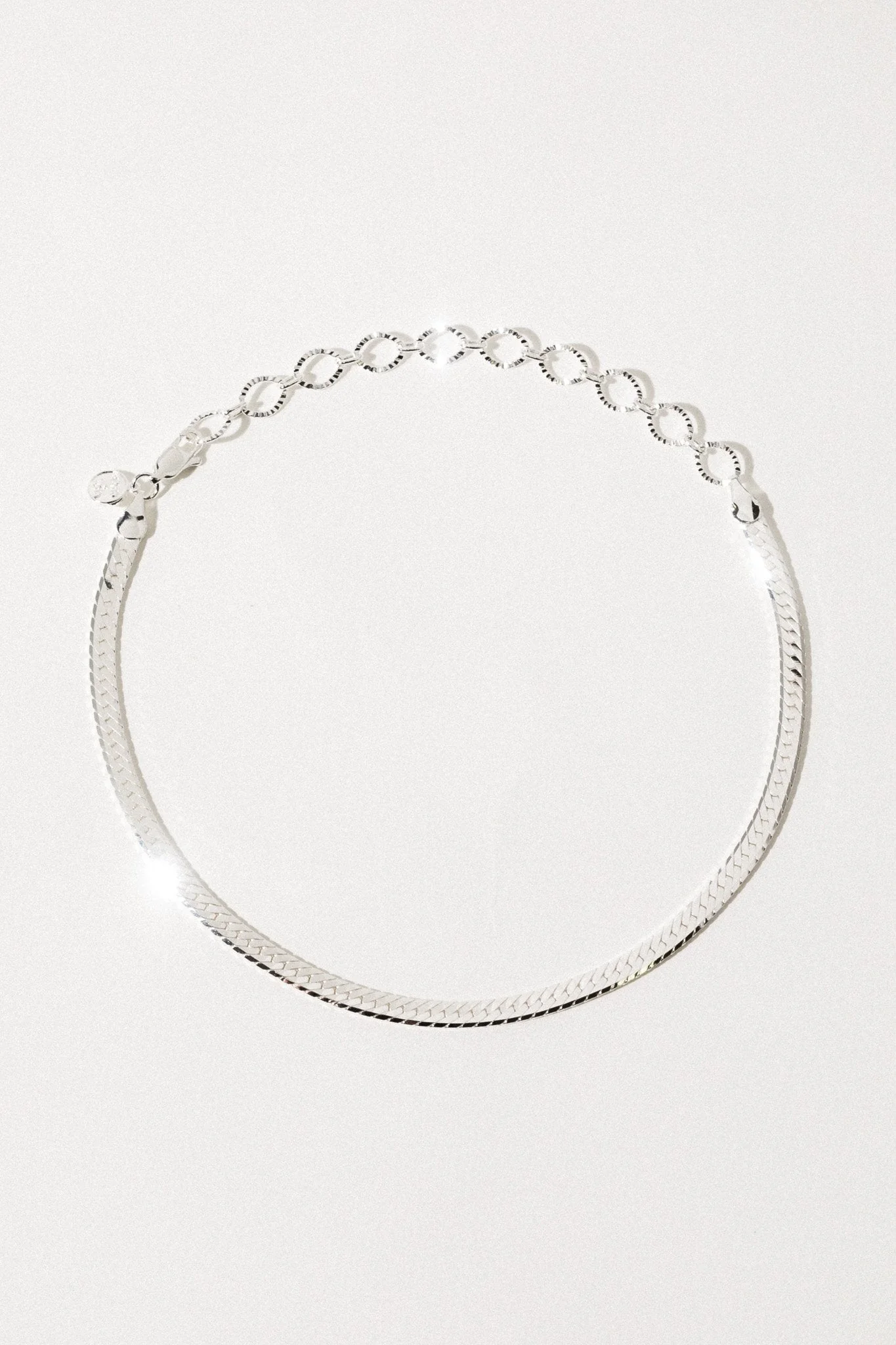 Sleek Herringbone Chain Necklace
