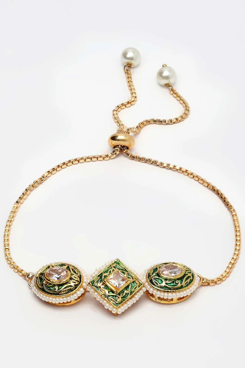 Elegant Green Gemstone Bracelet
