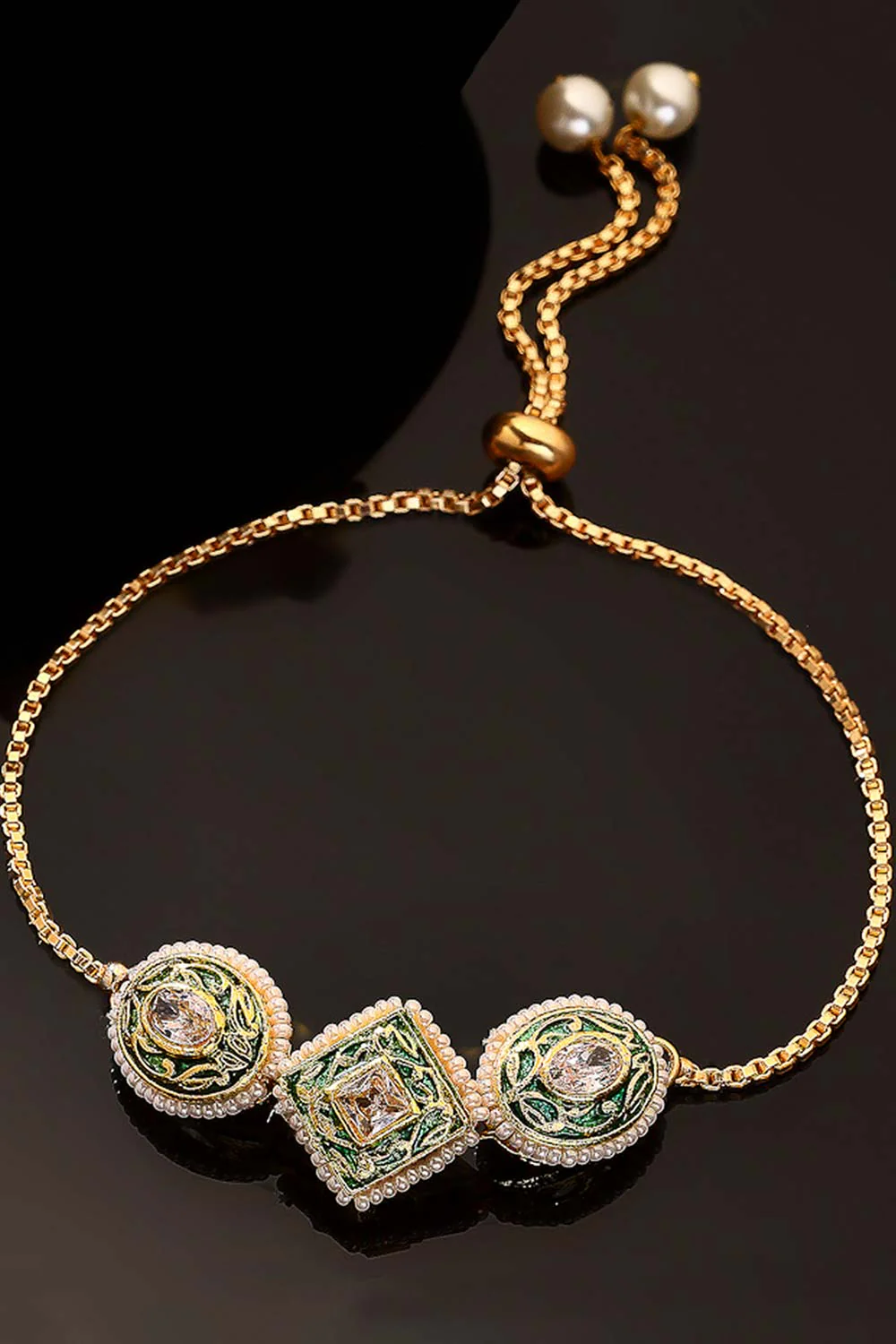 Elegant Green Gemstone Bracelet