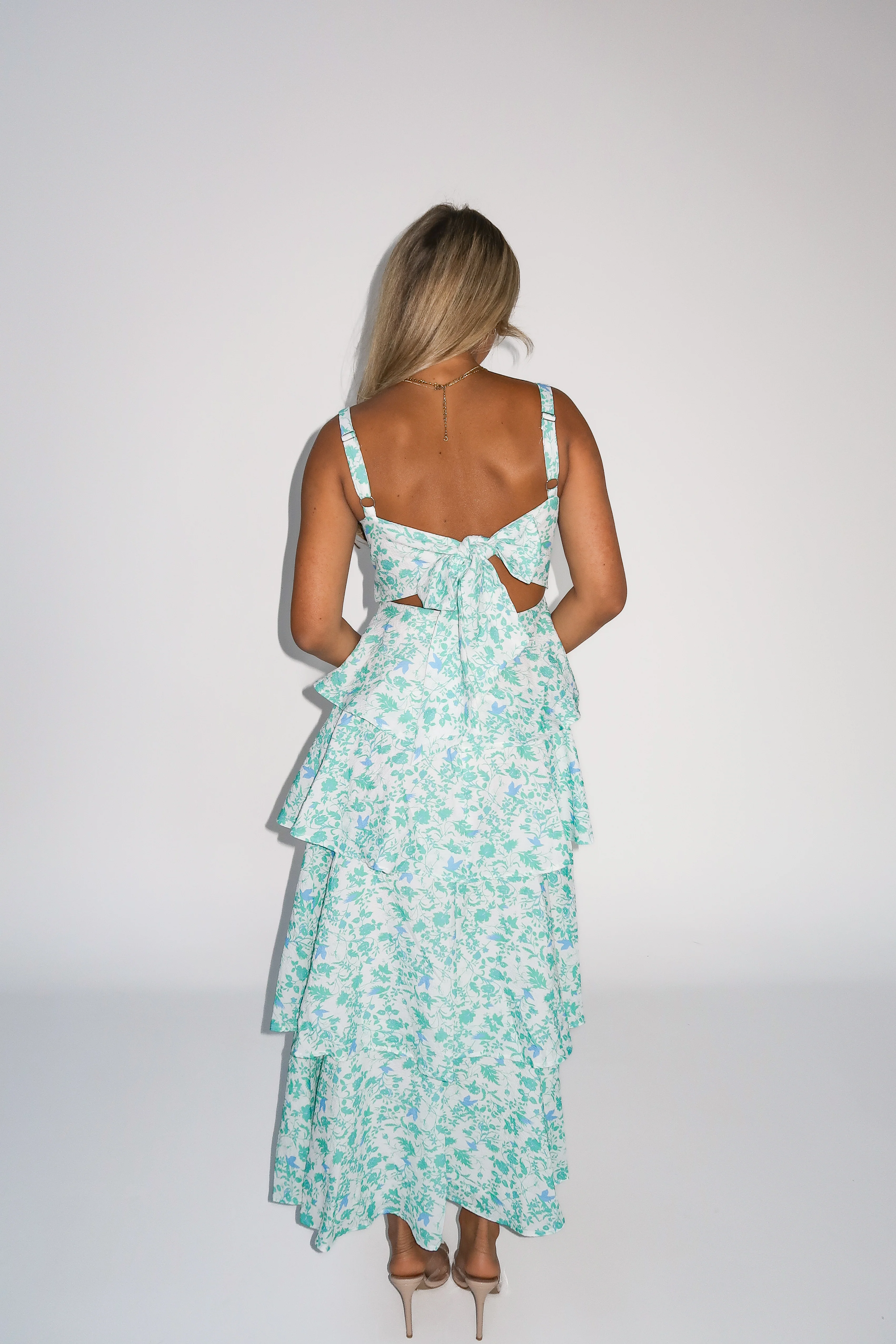 Floral Cascade Maxi Dress