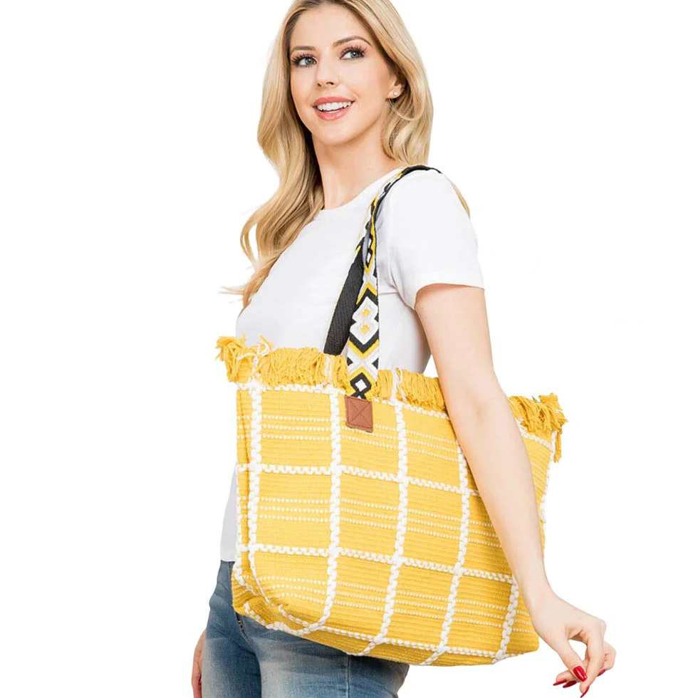 Versatile Chic Checkerboard Tote Bag