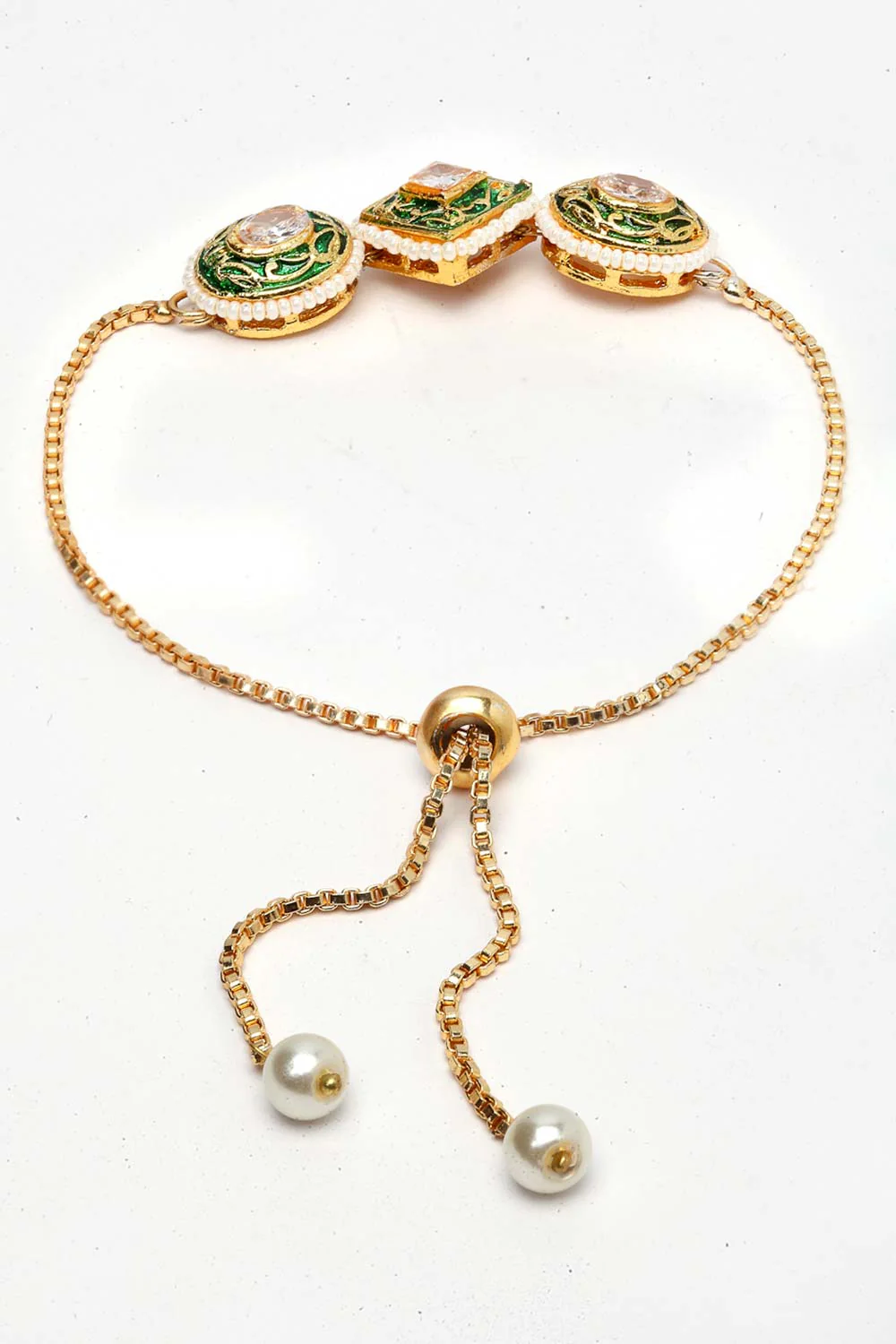 Elegant Green Gemstone Bracelet