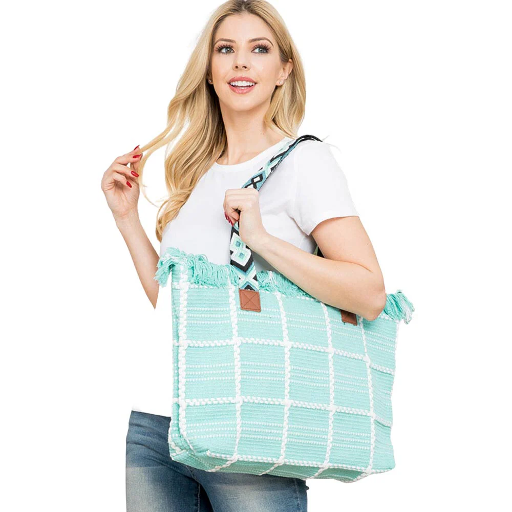 Versatile Chic Checkerboard Tote Bag