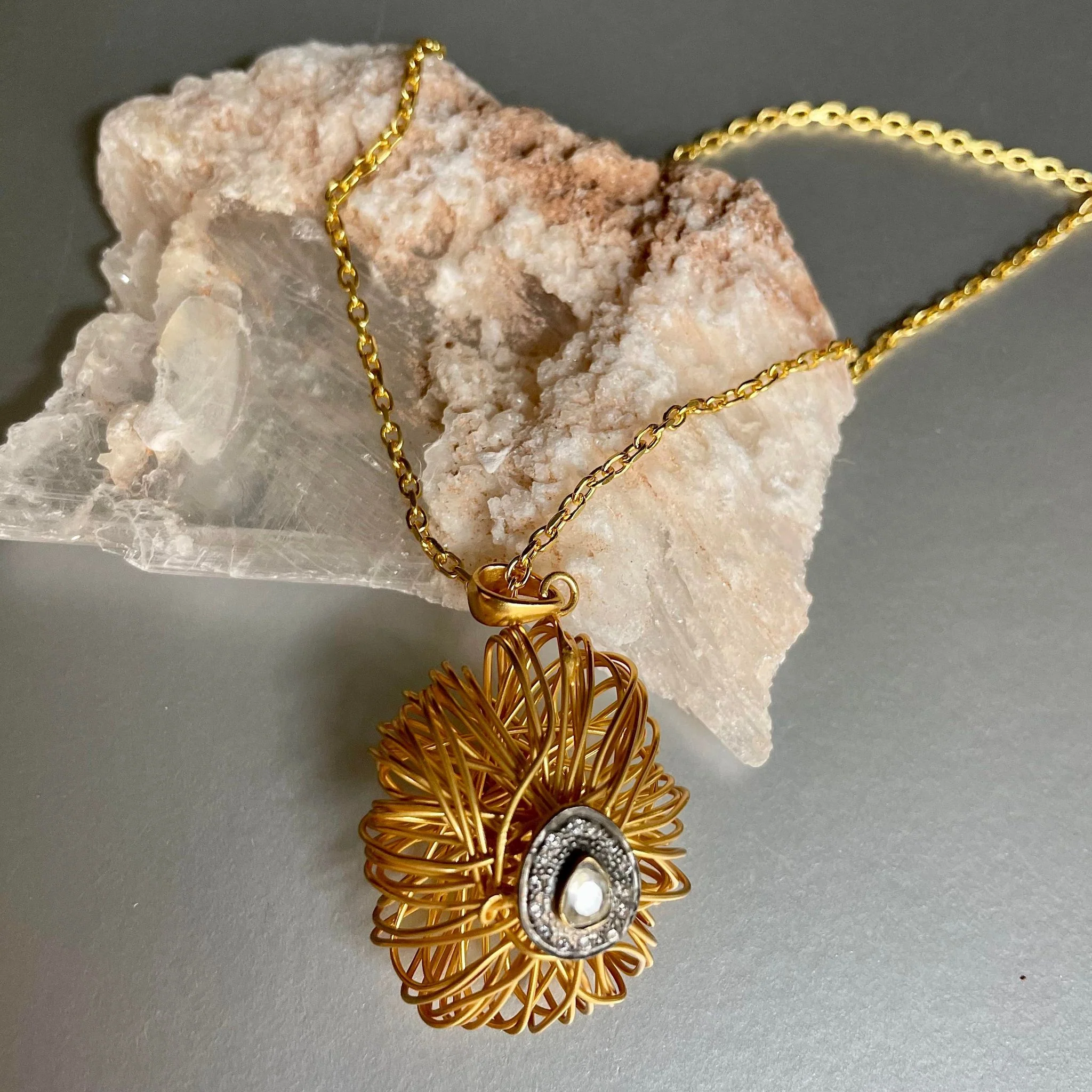 Elegant Wire-Wrapped Floral Earrings