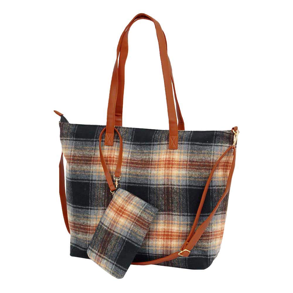 Casual Chic Plaid Shoulder Bag
