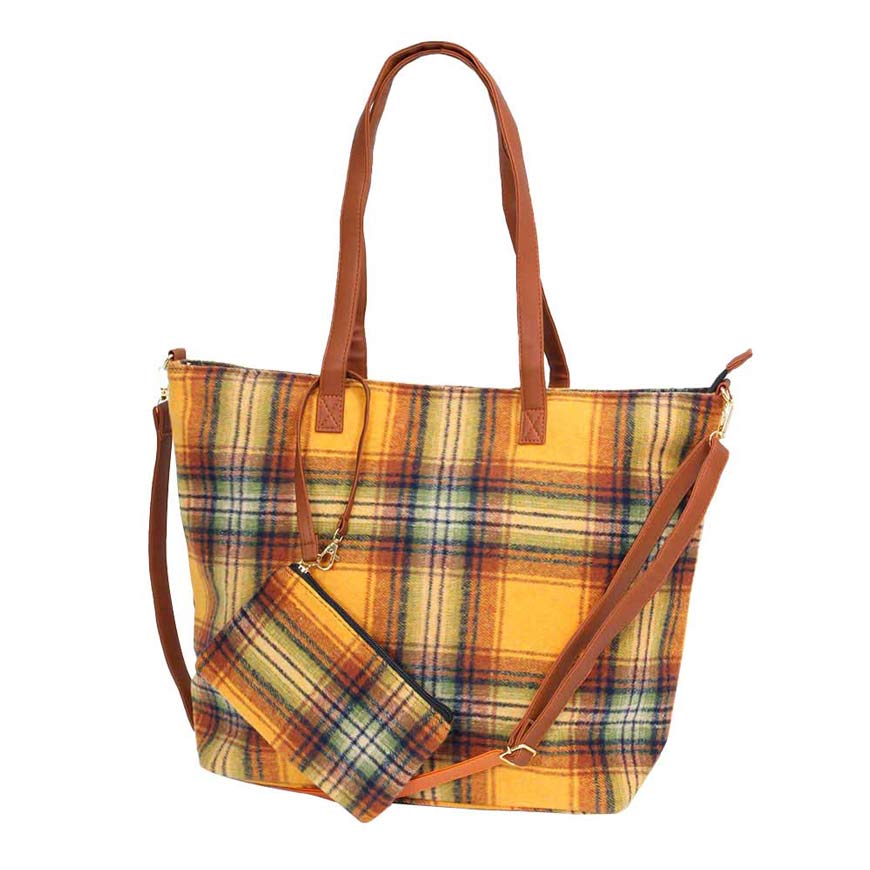 Casual Chic Plaid Shoulder Bag