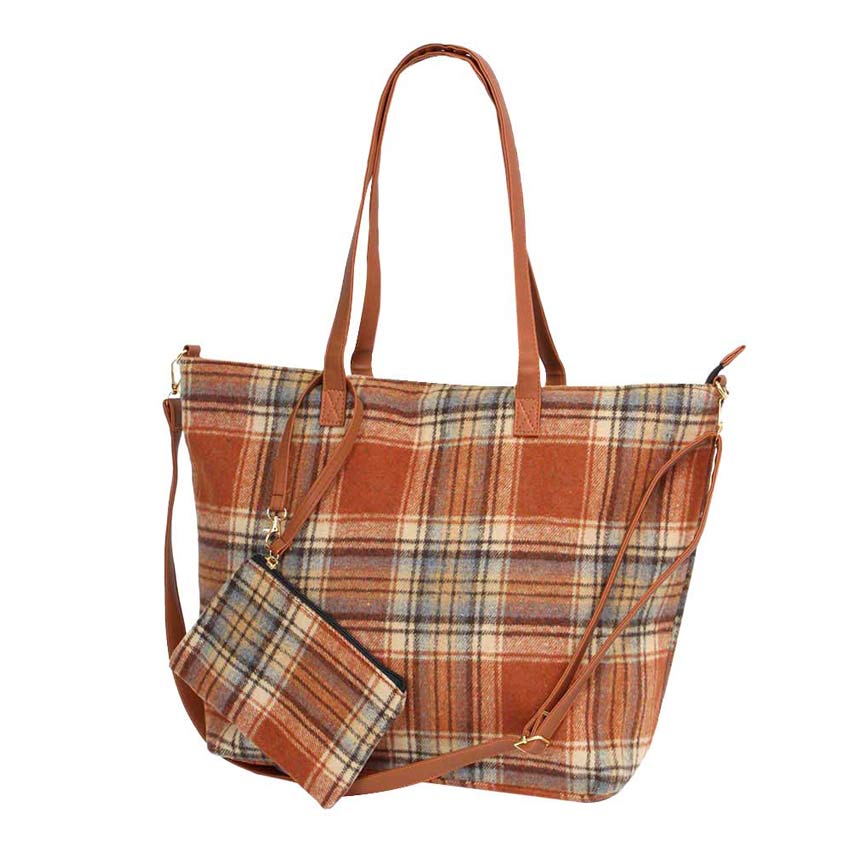 Casual Chic Plaid Shoulder Bag