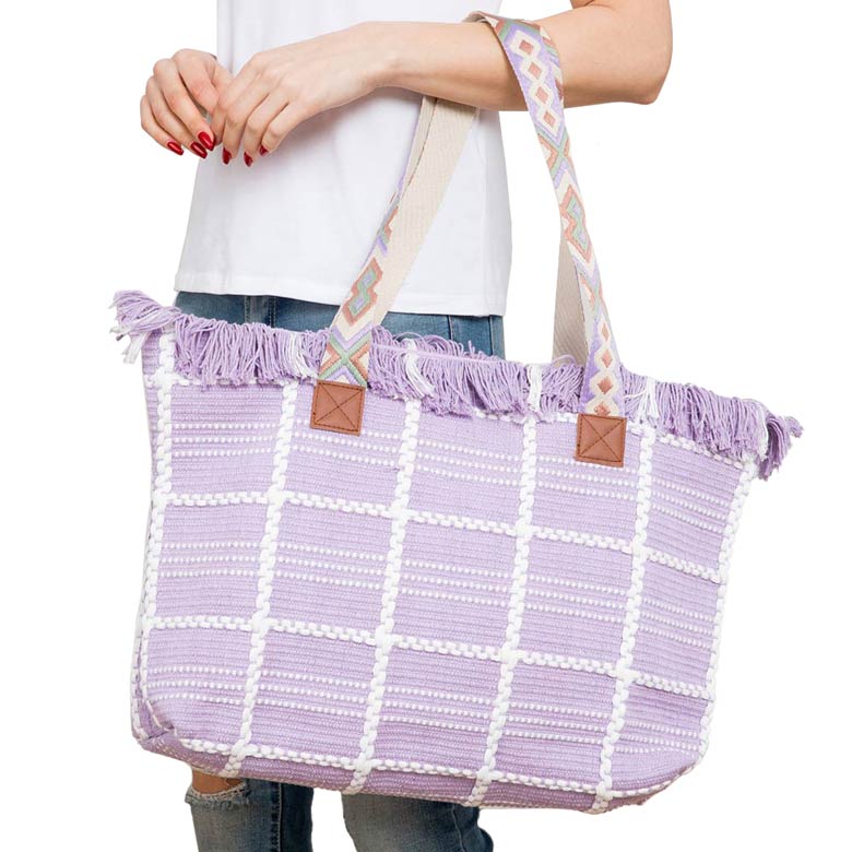 Versatile Chic Checkerboard Tote Bag