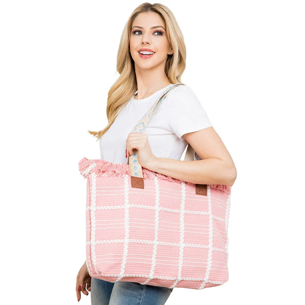 Versatile Chic Checkerboard Tote Bag