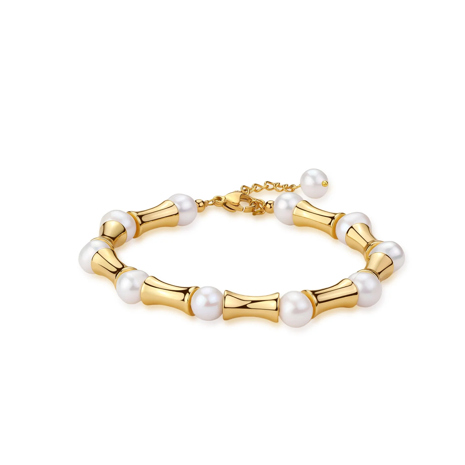 Elegant Pearl And Alloy Bracelet
