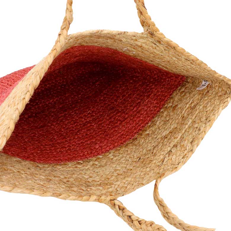 Chic Two-Tone Handwoven Tote
