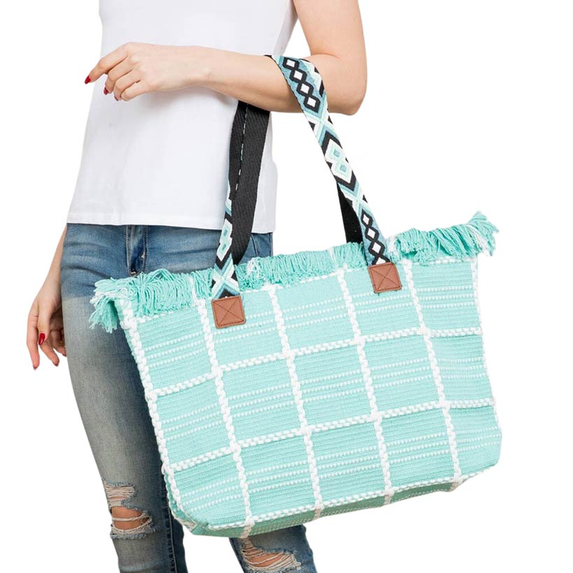 Versatile Chic Checkerboard Tote Bag