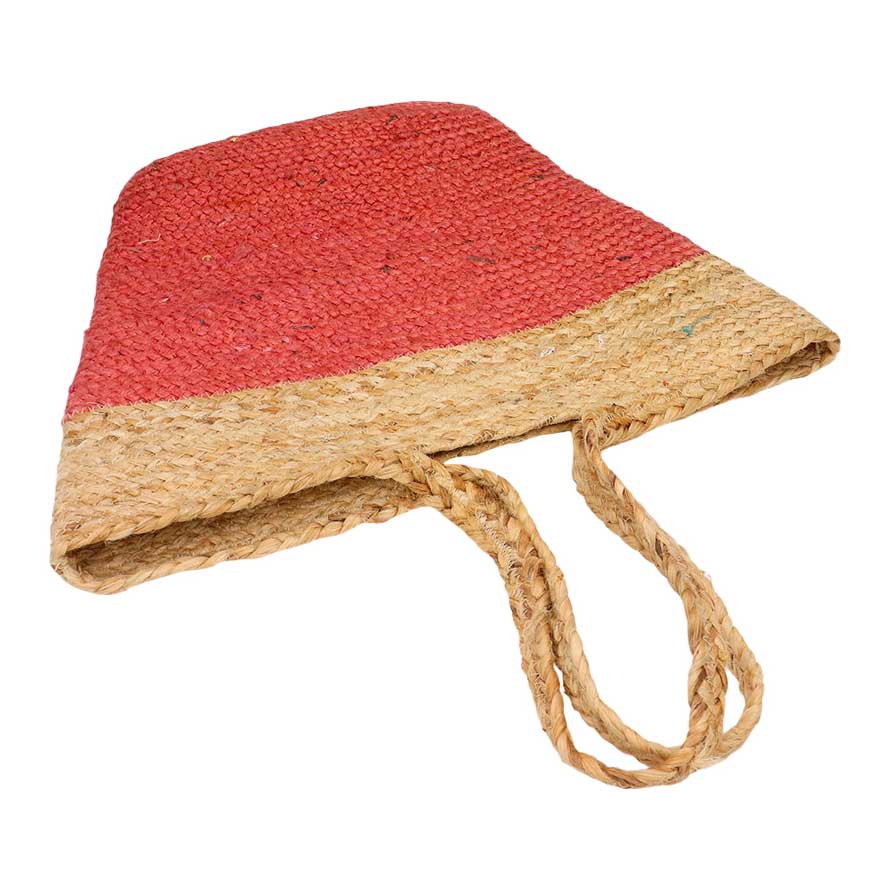 Chic Two-Tone Handwoven Tote