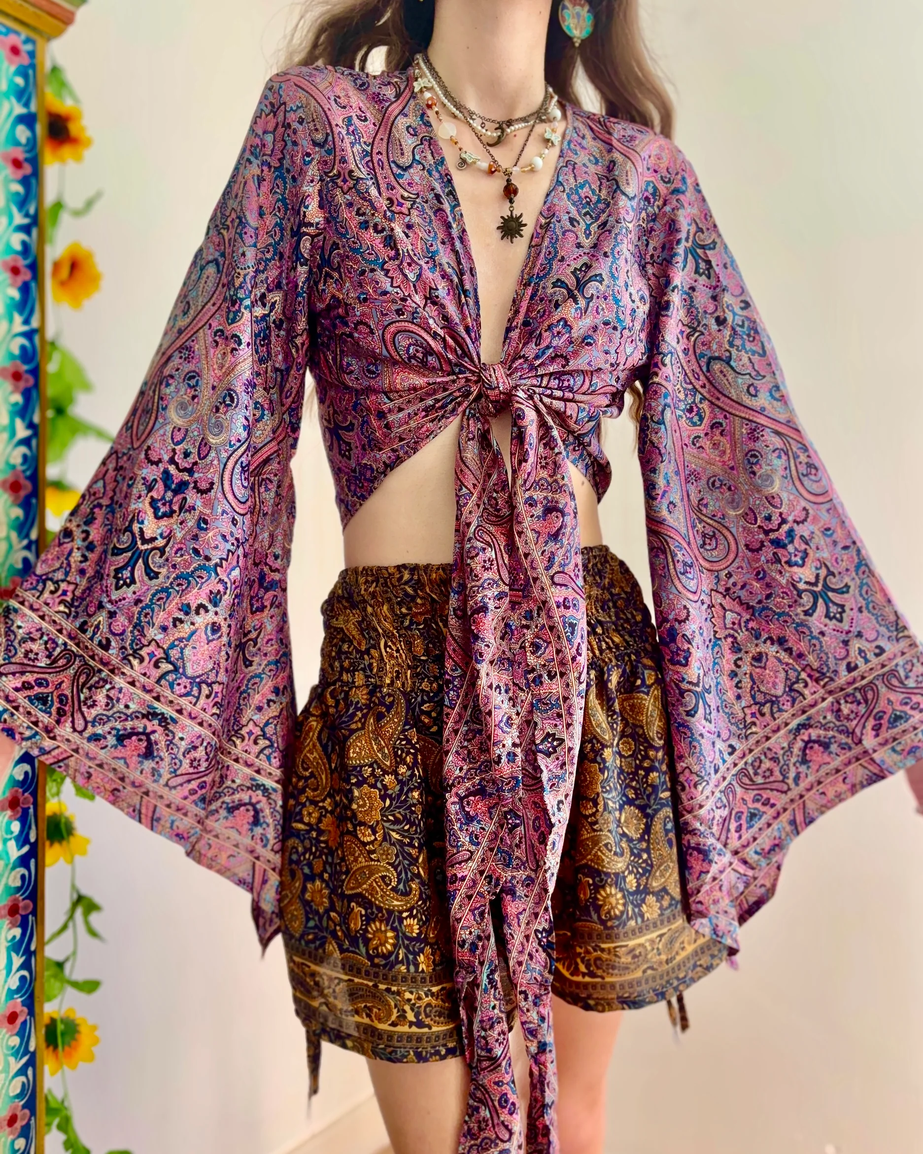 Bohemian Chic Paisley Wrap Top