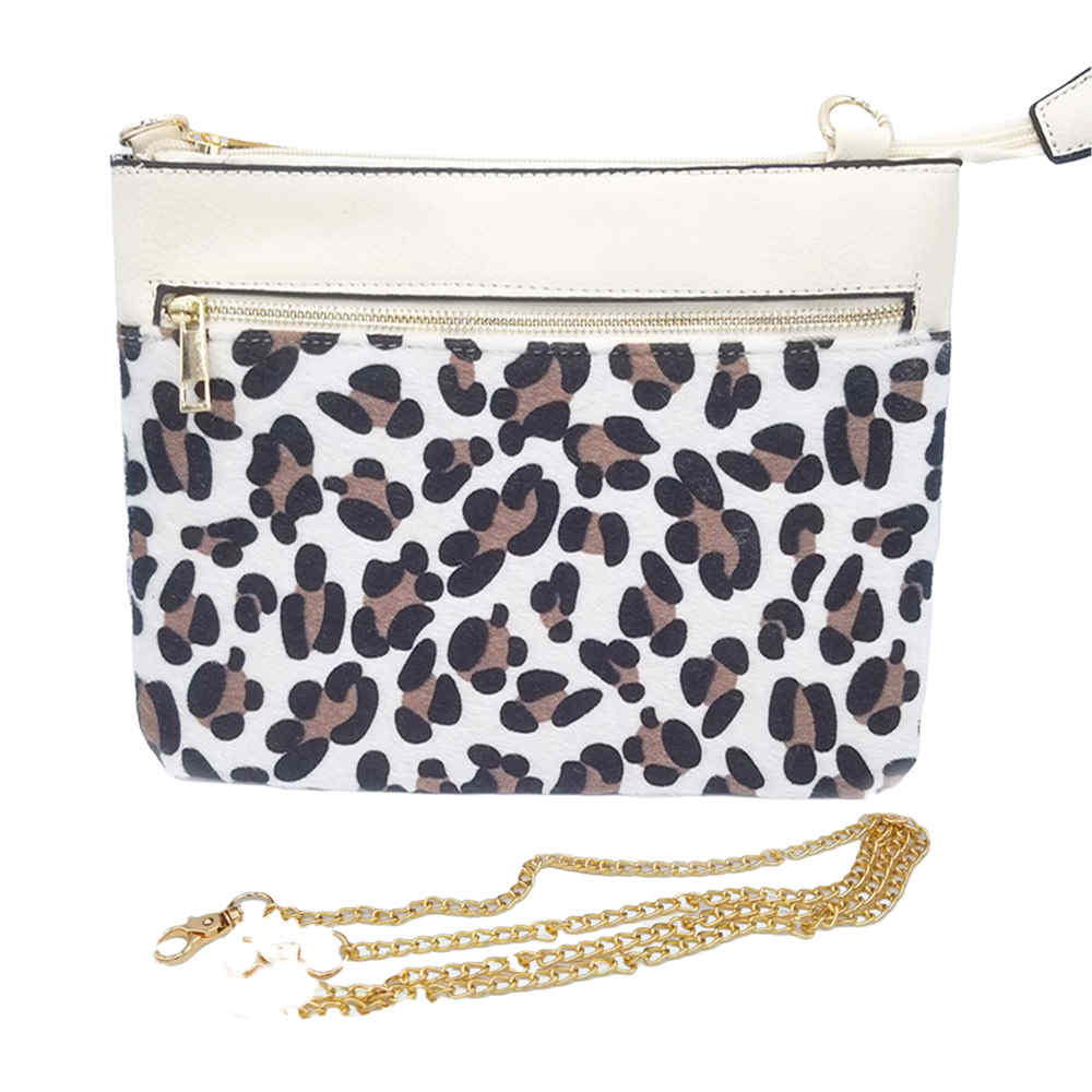 Elegant Black Textured Crossbody Bag