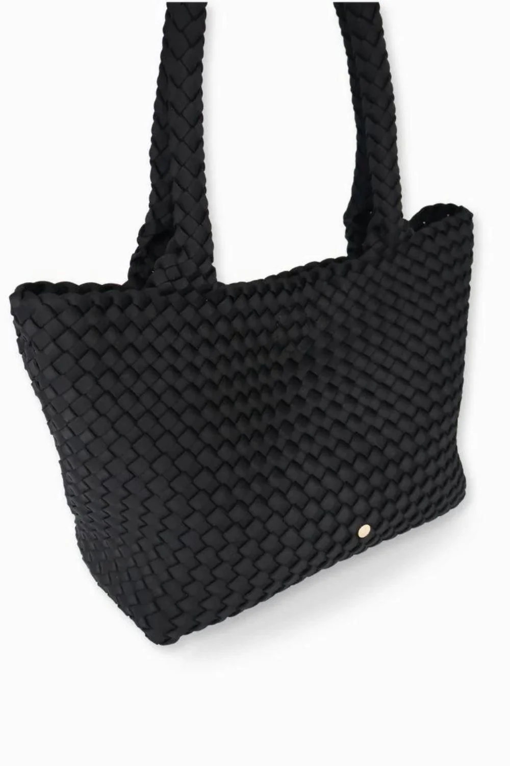 Elegant Woven Black Tote Bag
