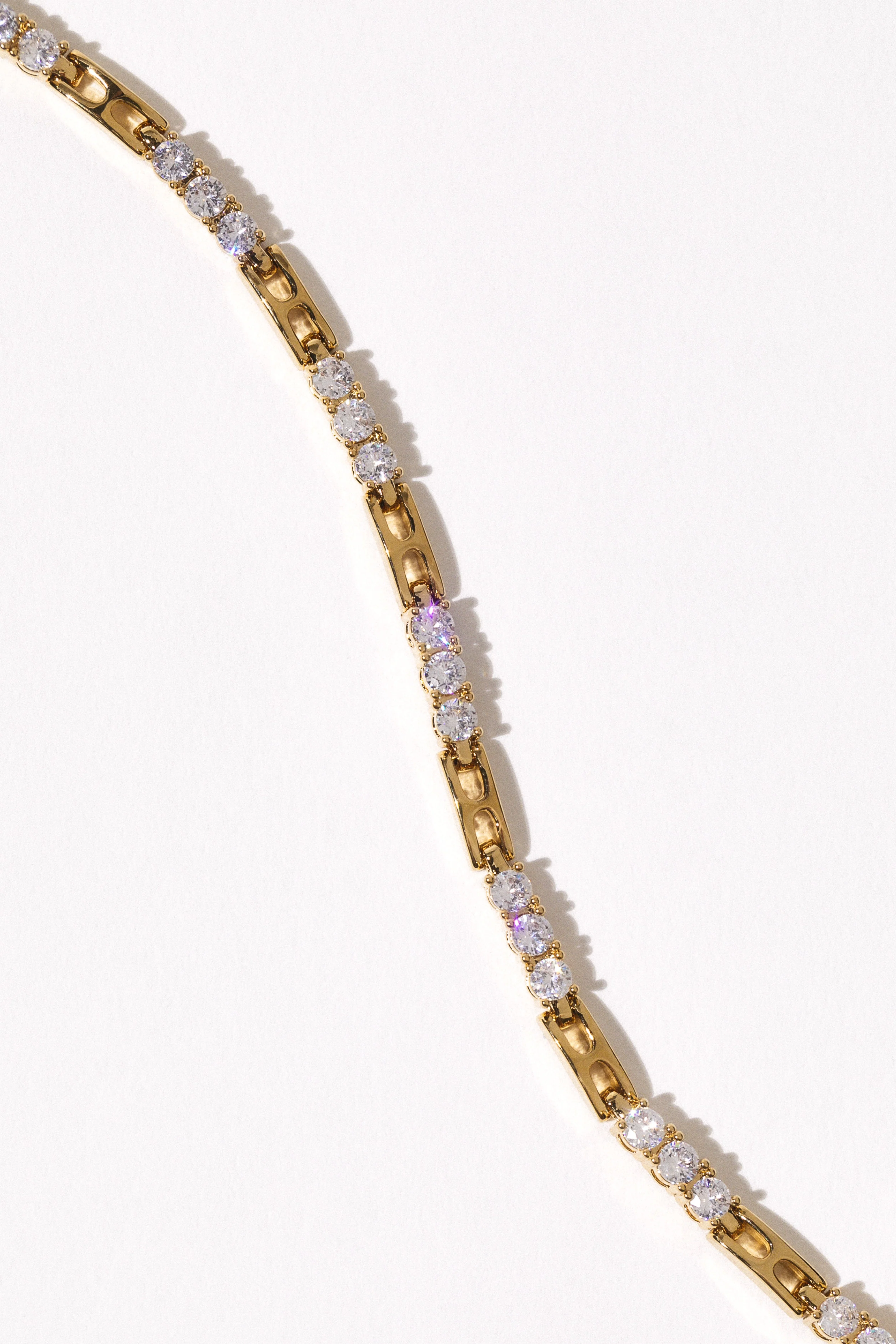 Elegant Gold-Tone Crystal Bracelet