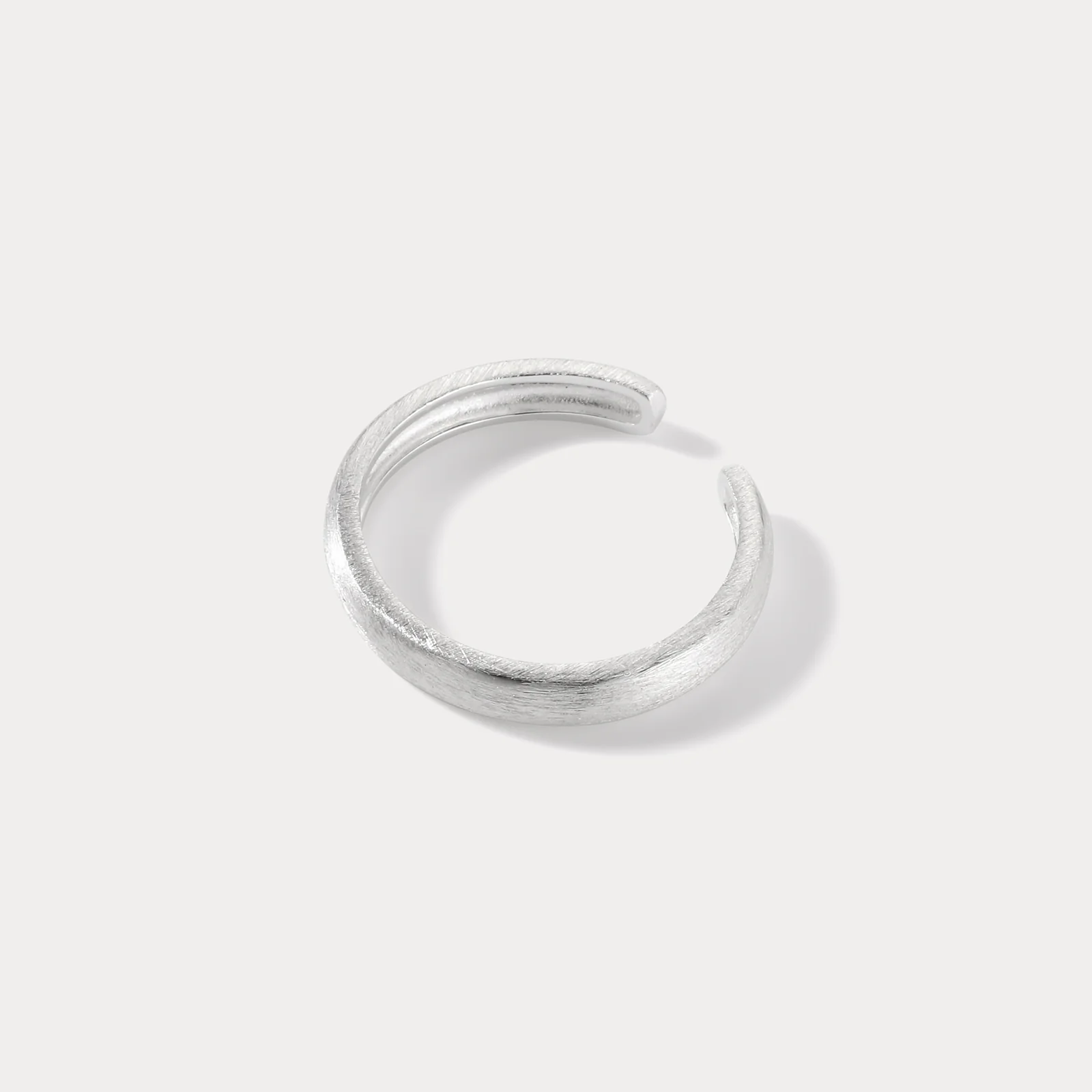 Elegant Frosted Adjustable Ring