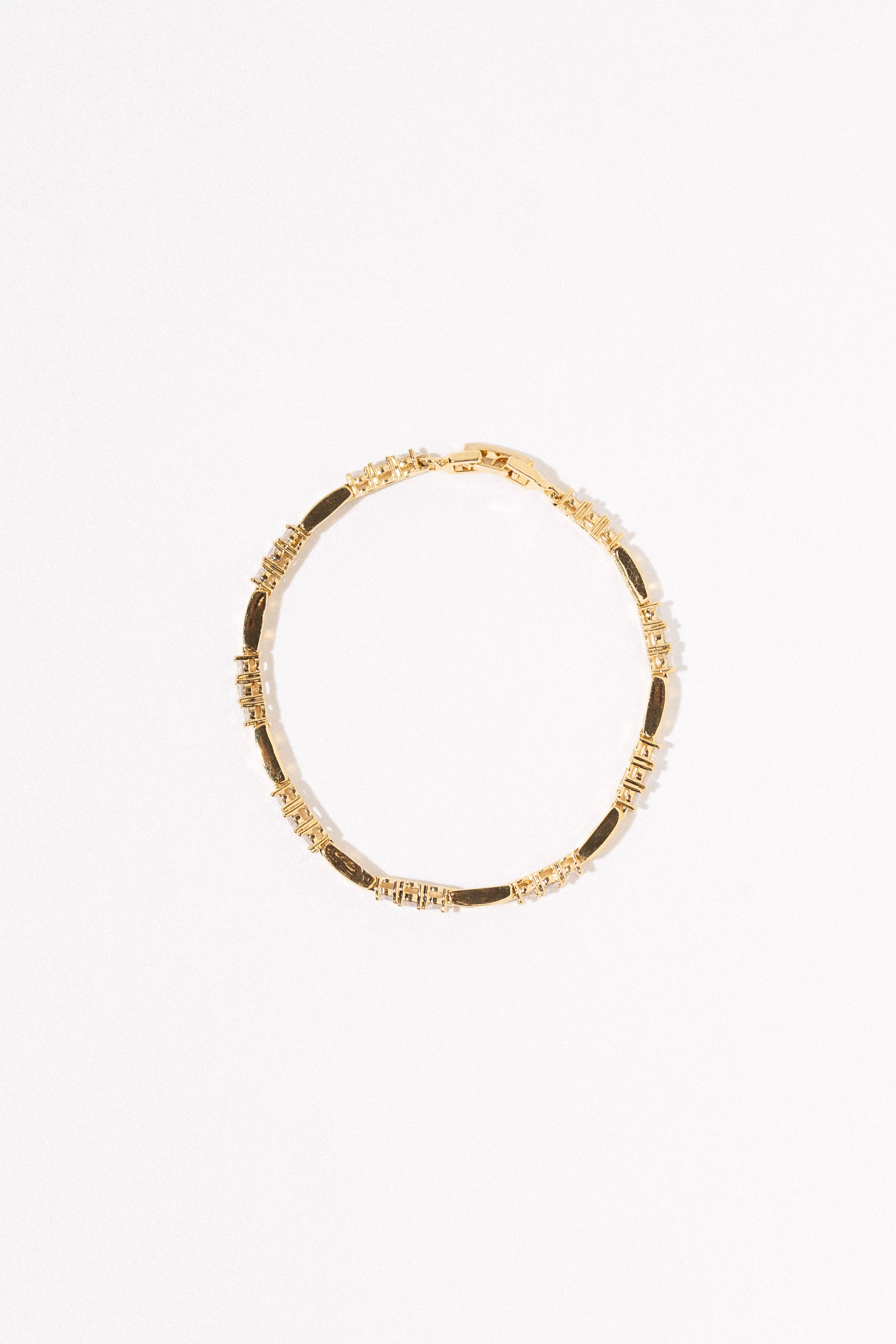 Elegant Gold-Tone Crystal Bracelet