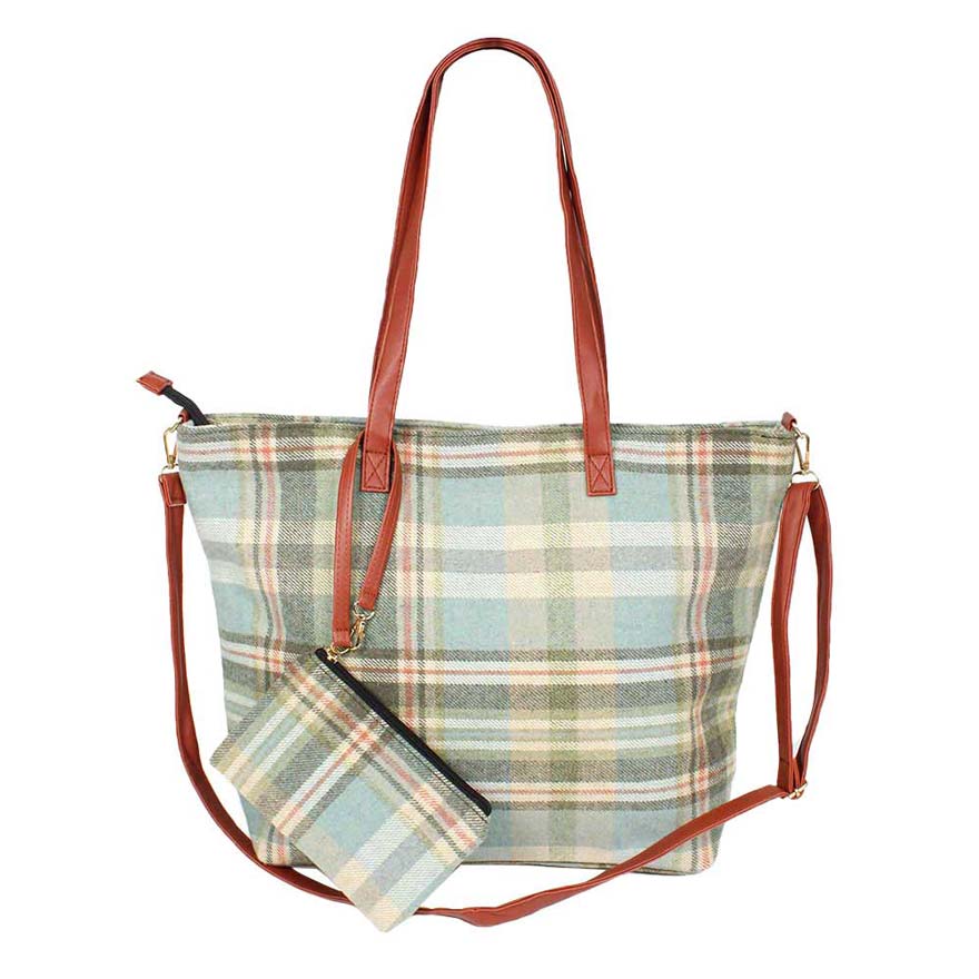 Chic Plaid Shoulder Bag