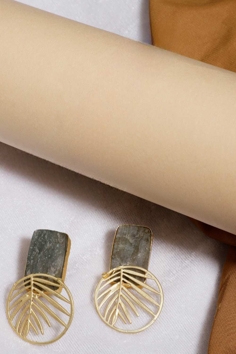 Chic Geometric Leaf Earrings
