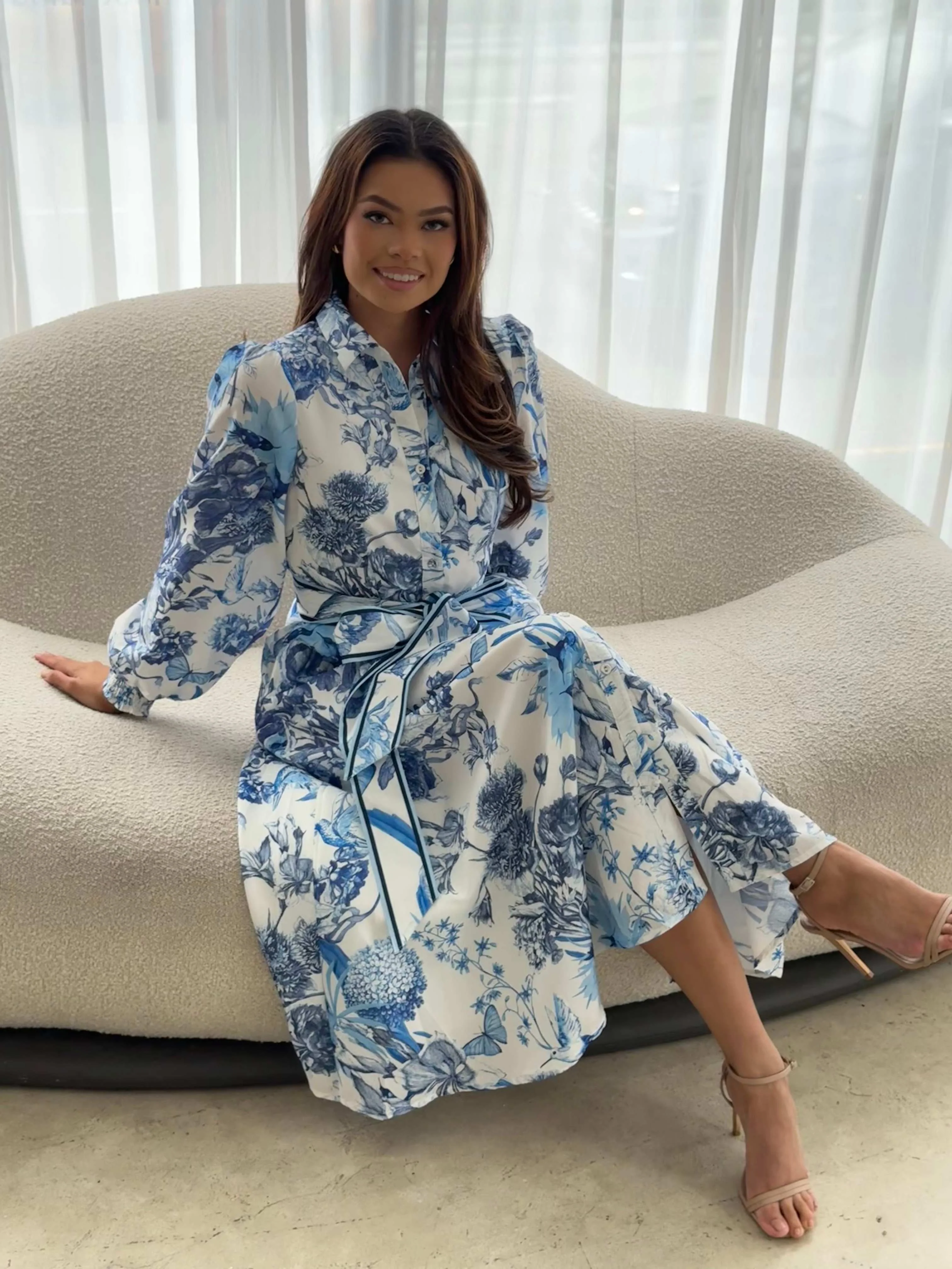 Elegant Floral Print Maxi Dress