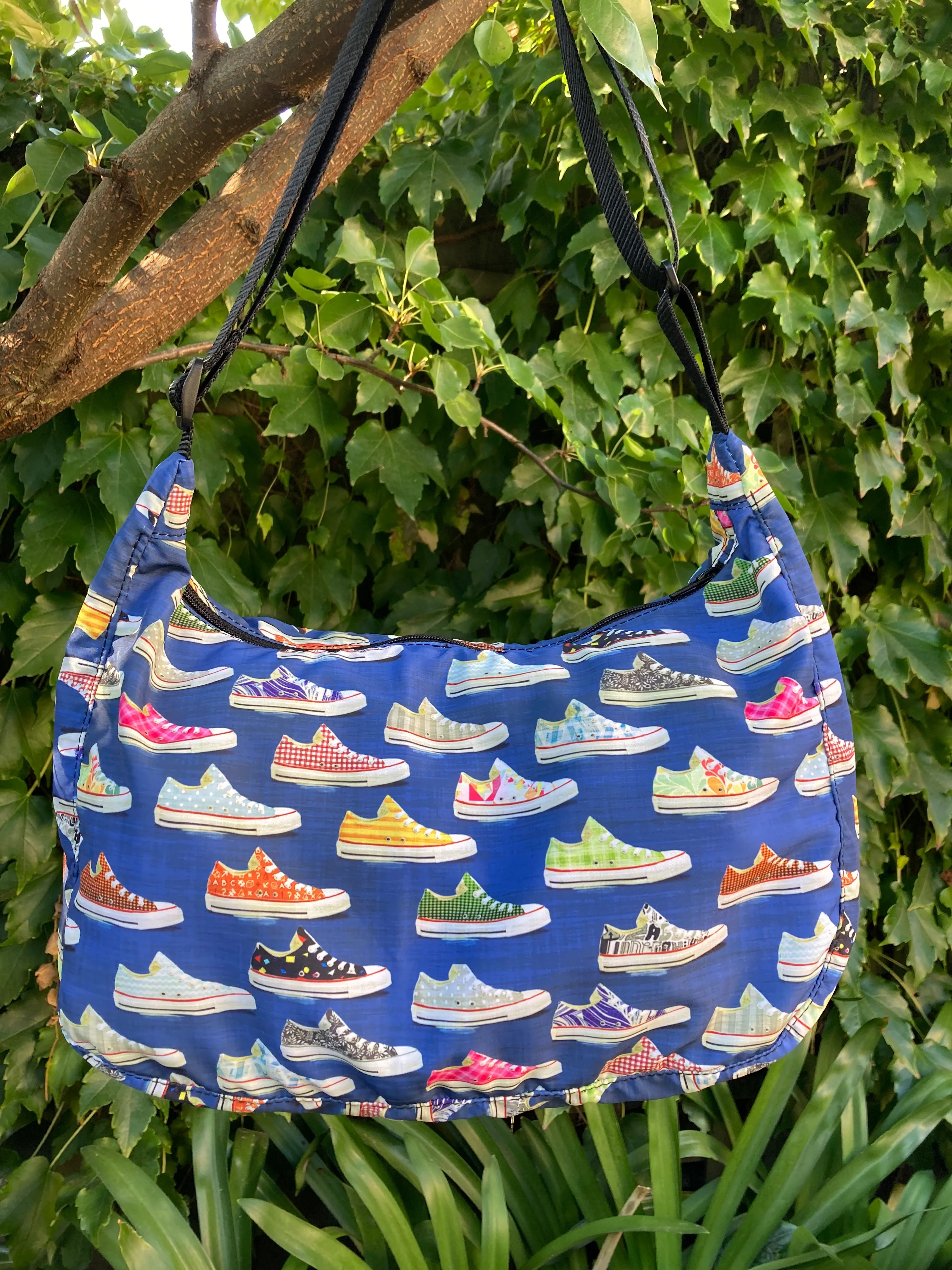 Vibrant Sneaker Print Shoulder Bag