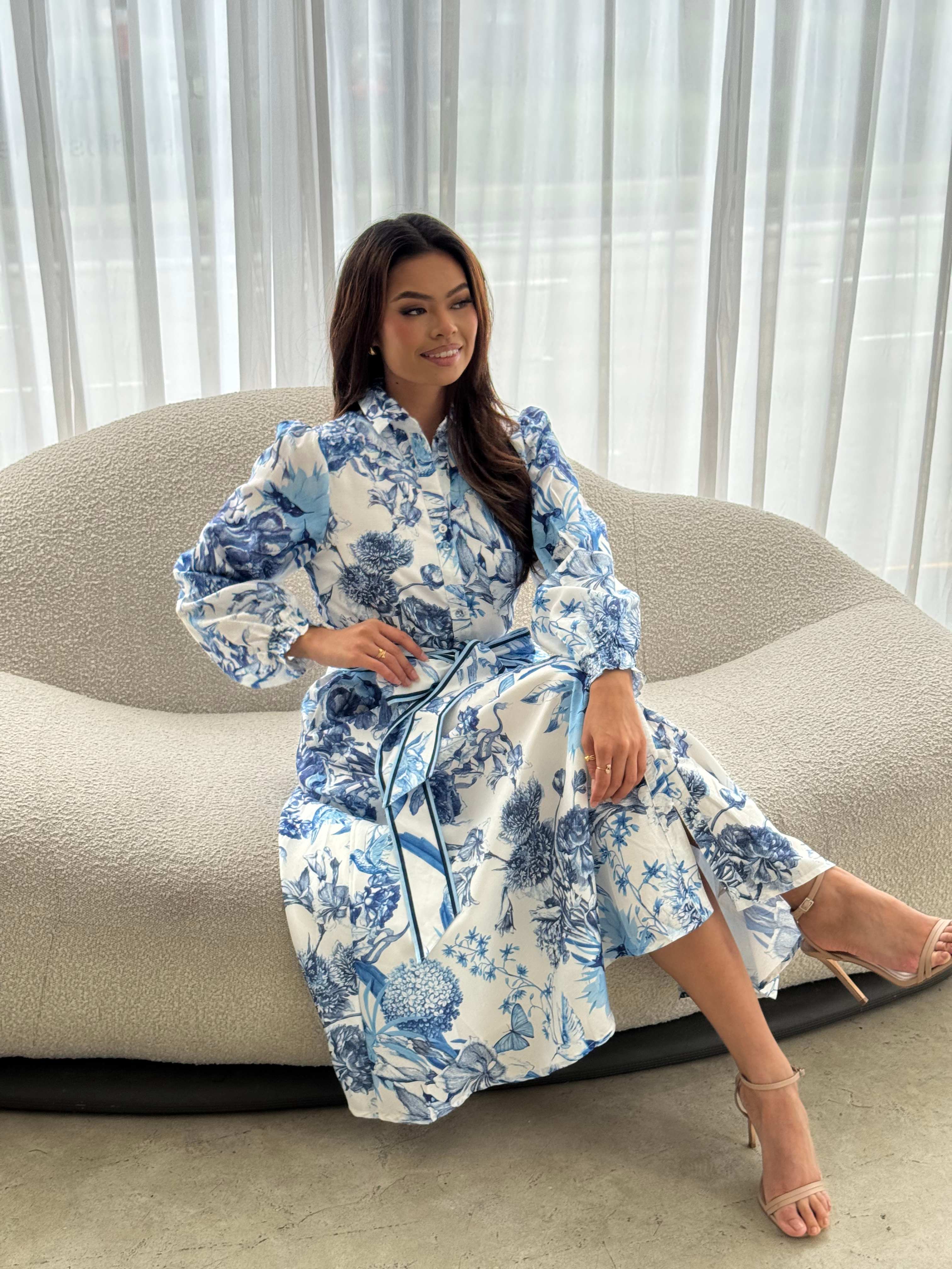 Elegant Floral Print Maxi Dress