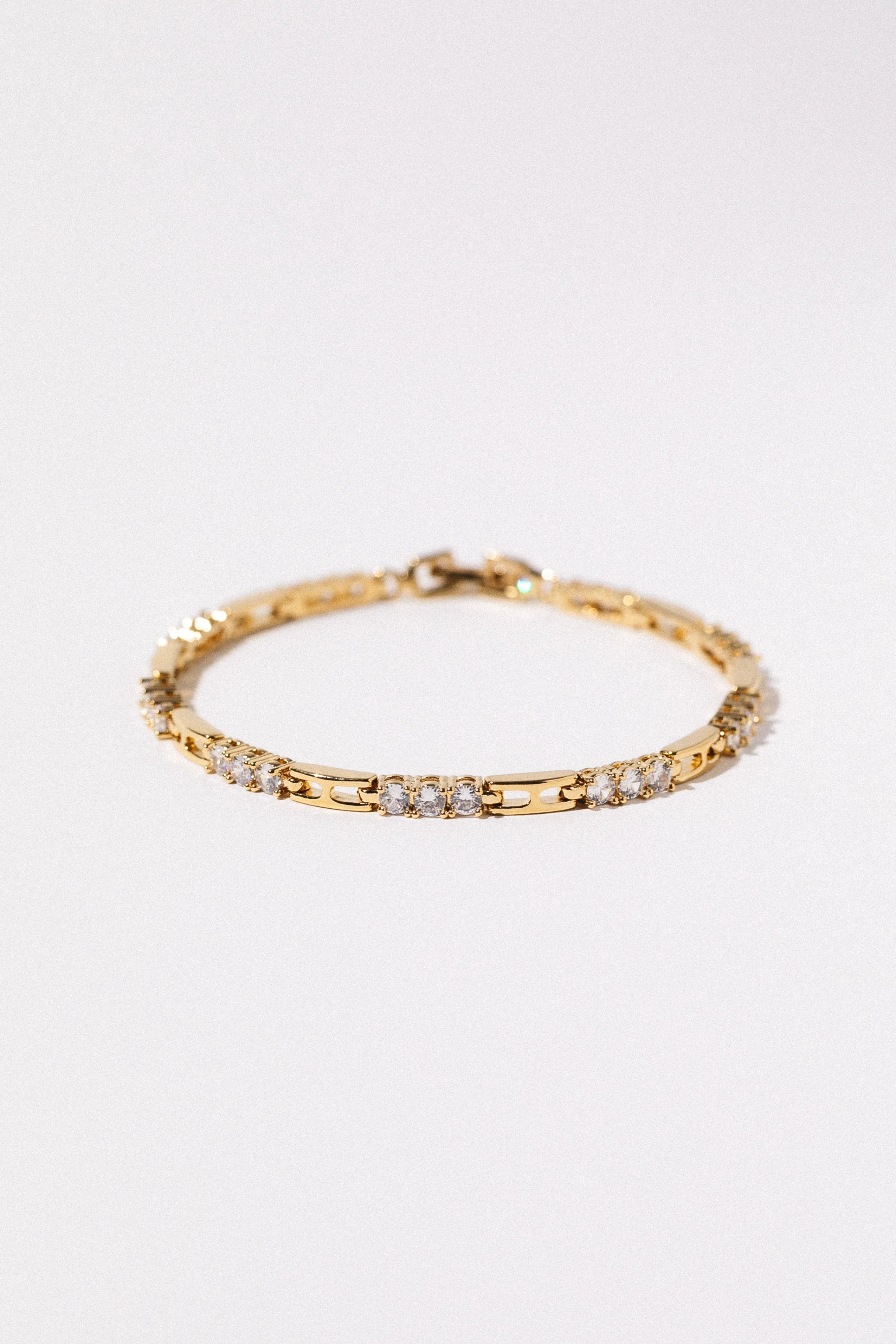 Elegant Gold-Tone Crystal Bracelet