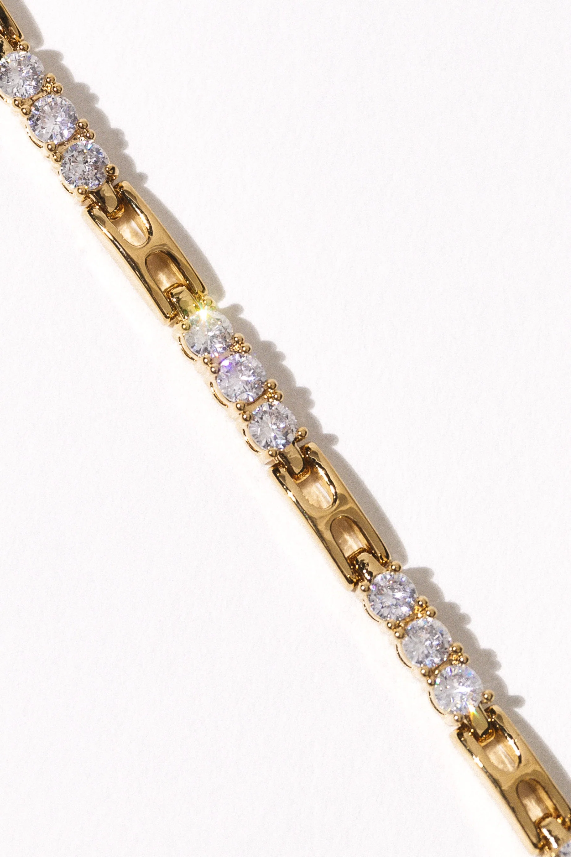 Elegant Gold-Tone Crystal Bracelet