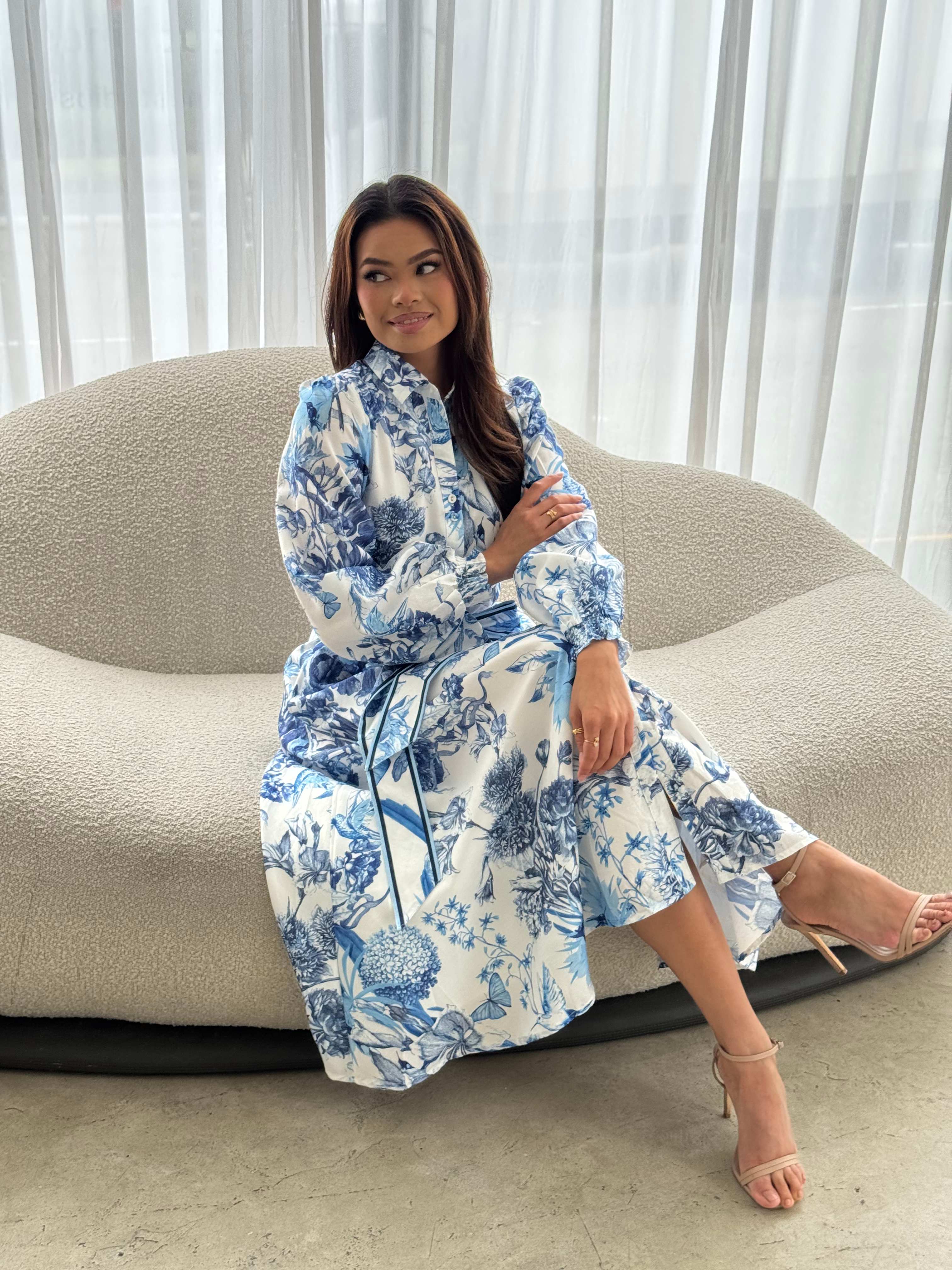 Elegant Floral Print Maxi Dress