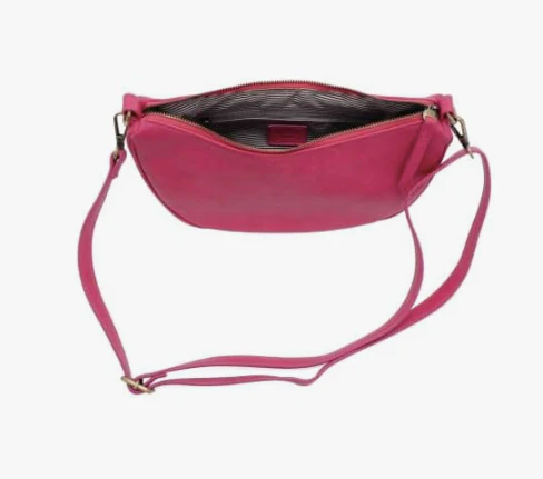 Elegant Beige Crescent Shoulder Bag