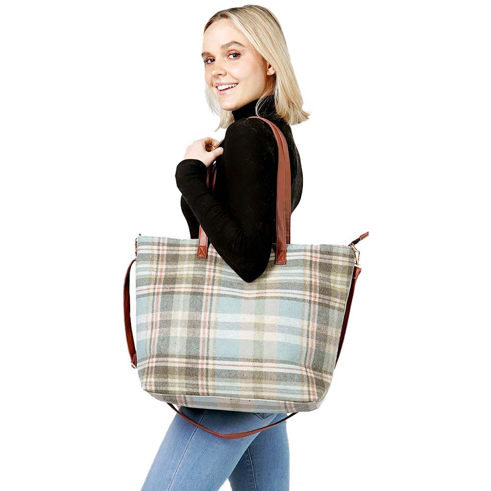 Chic Plaid Shoulder Bag