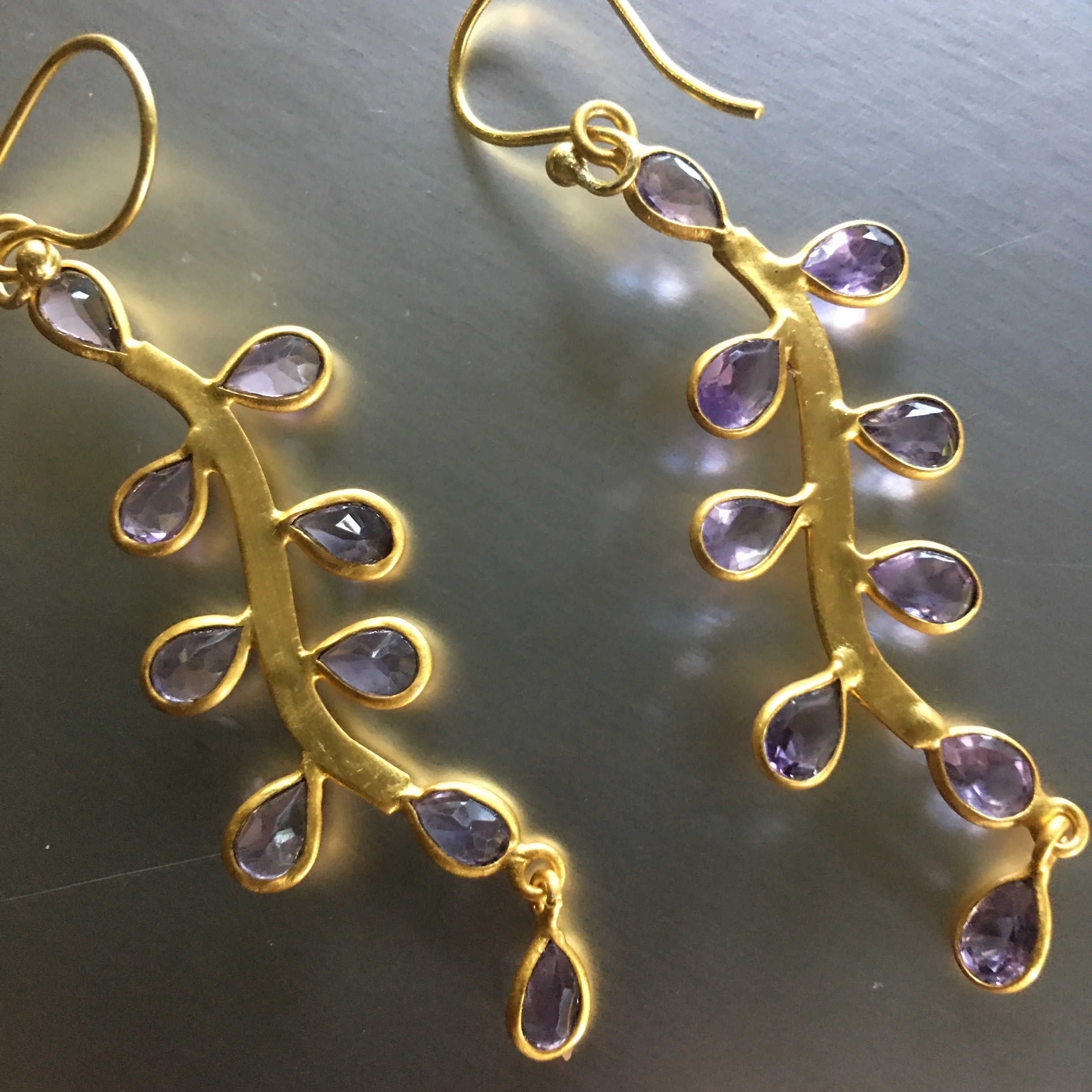 Elegant Leaf Vine Dangle Earrings